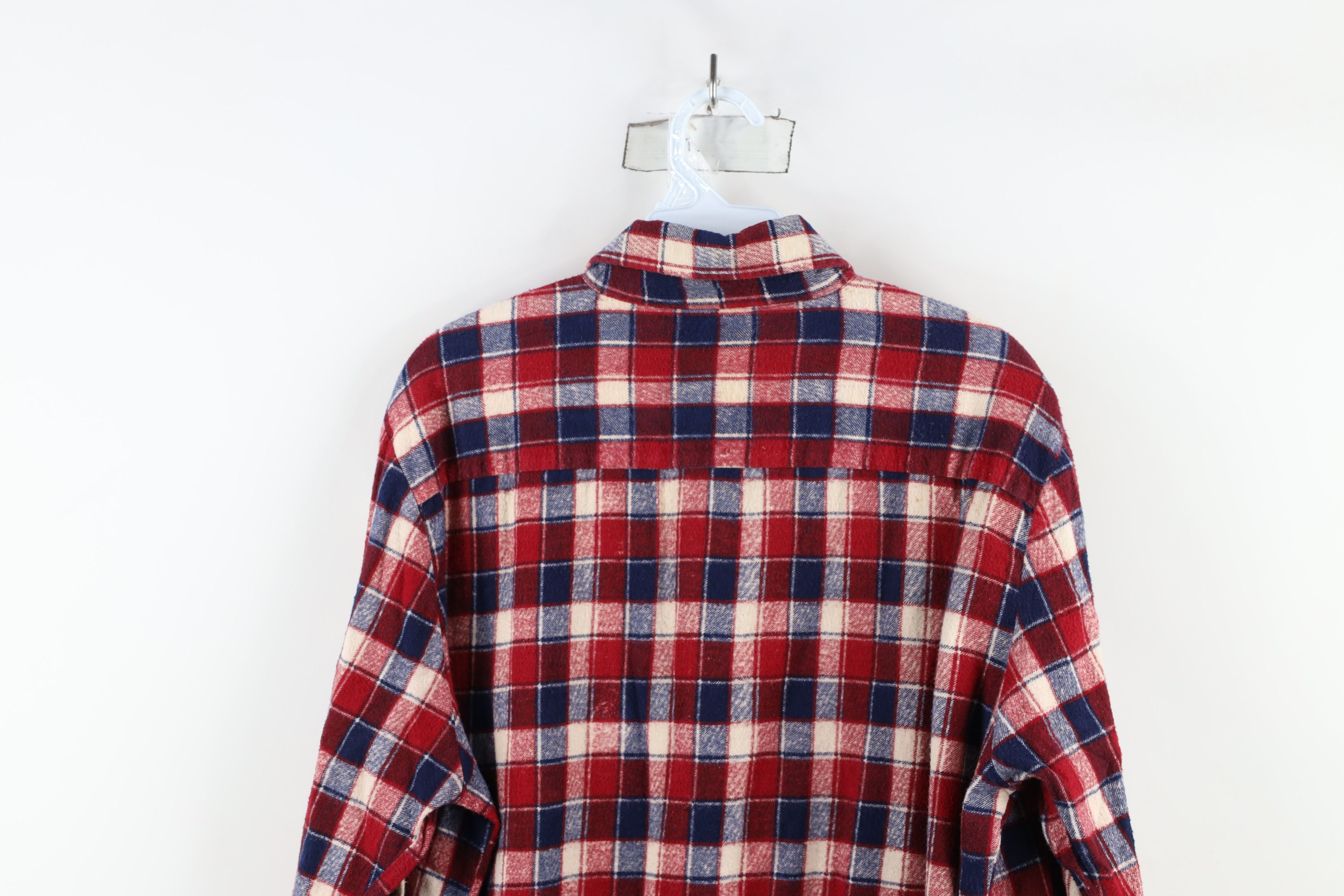 Vintage Vintage 70s Streetwear Collared Button Shirt Red Plaid Size US L / EU 52-54 / 3 - 10 Thumbnail