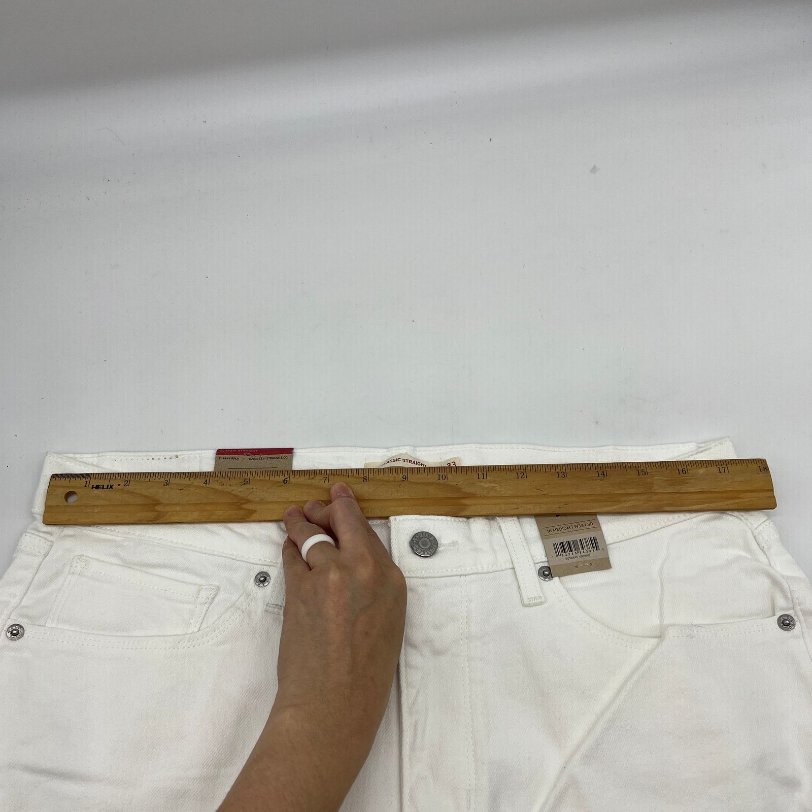Levi's Levi's Women's Classic Straight Jeans White 16 Size 33" - 5 Thumbnail
