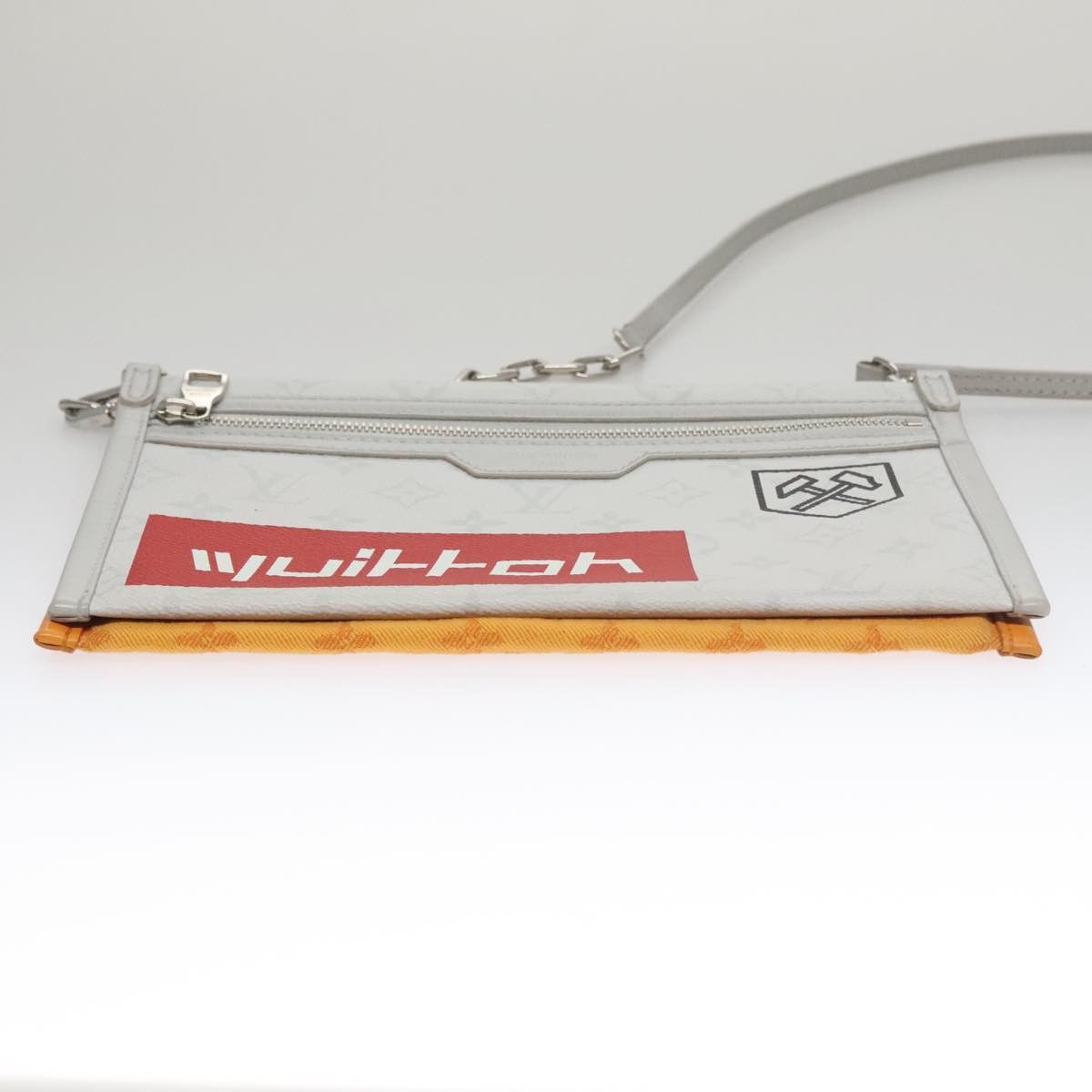 Louis Vuitton LOUIS VUITTON Monogram White Flat Mensenger Shoulder Bag Size ONE SIZE - 5 Thumbnail