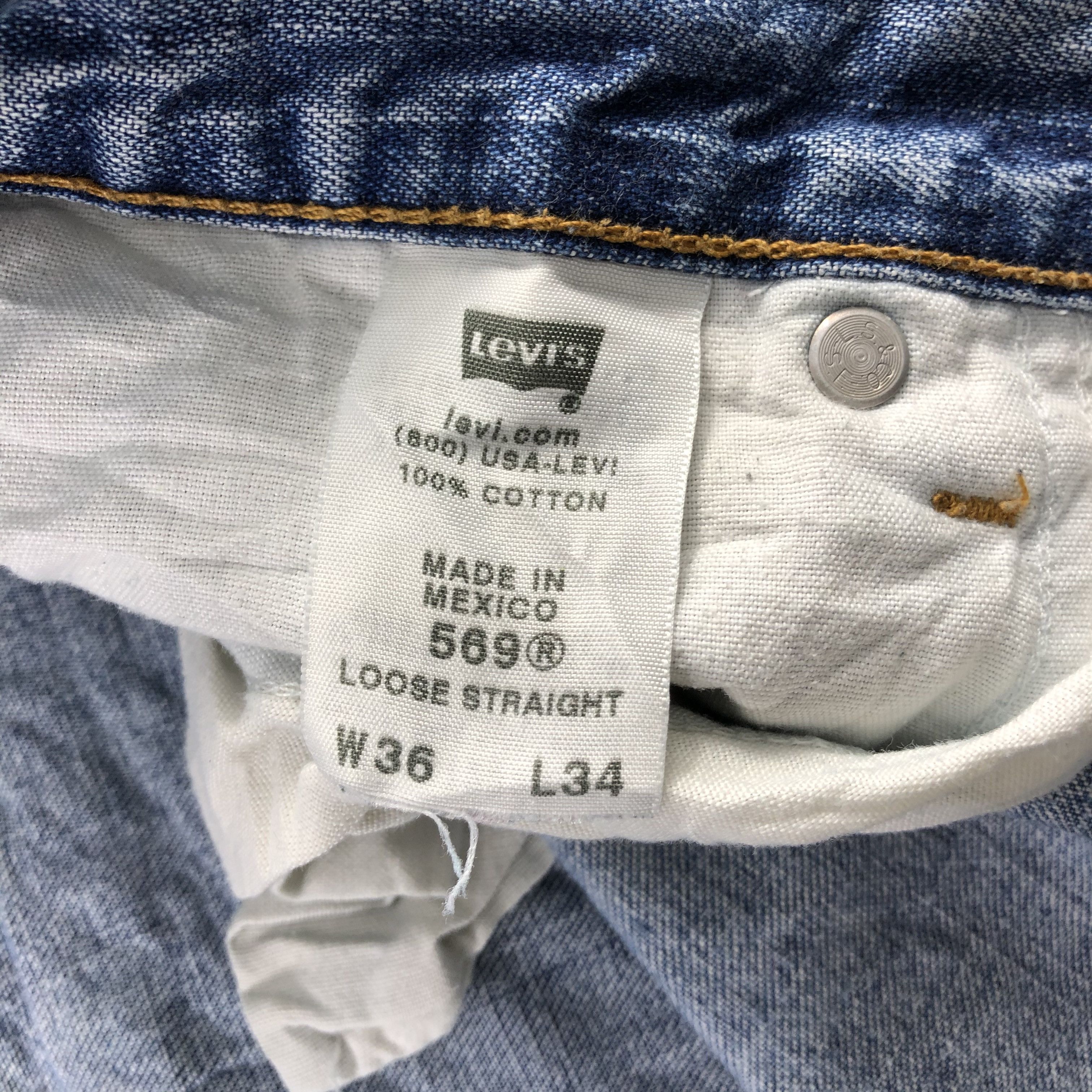 Levi's Stone Washed Vintage Levis 569 Jeans Distressed Denim-J1000 Size US 38 / EU 54 - 11 Thumbnail