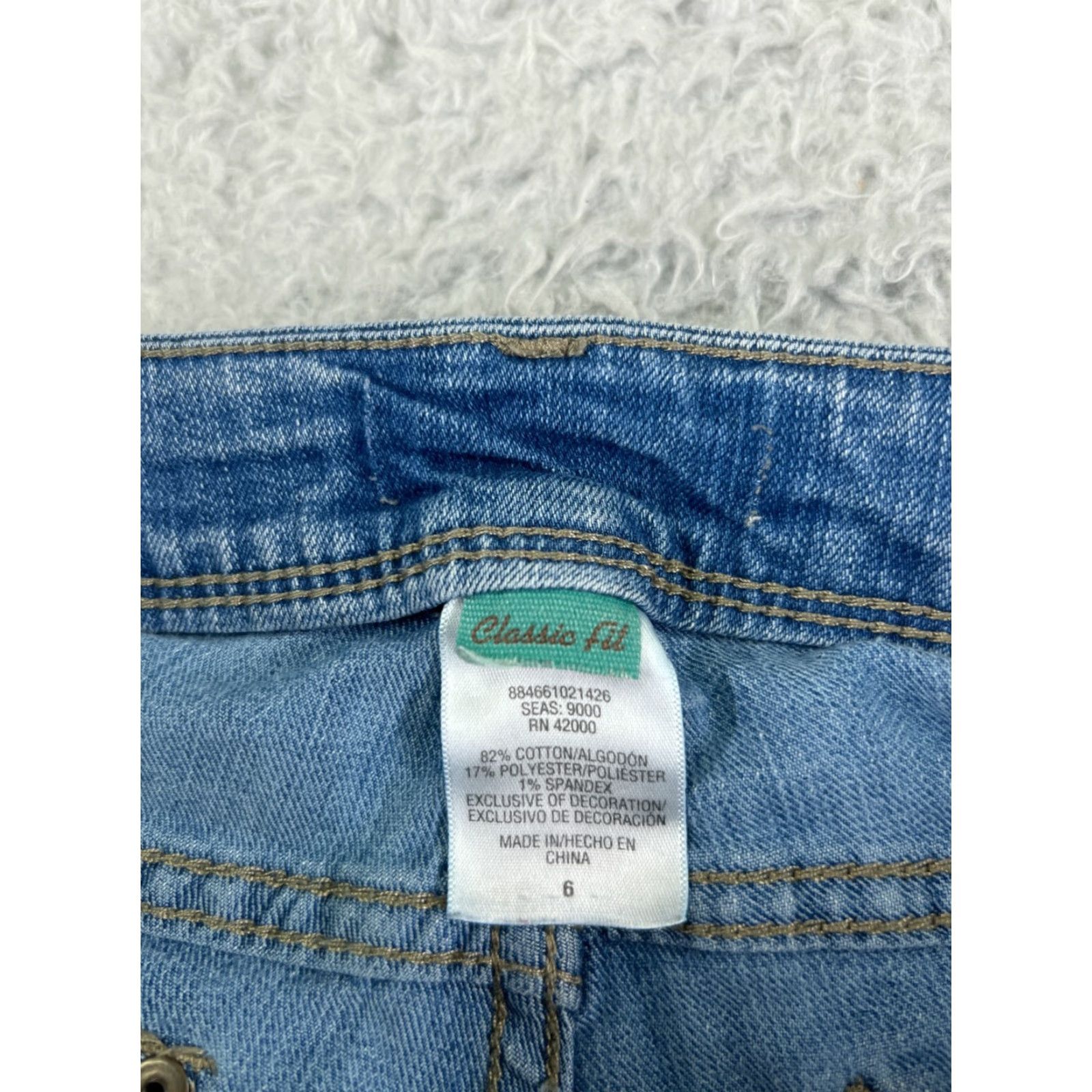 Route 66 Route 66 Jeans Womens Bootcut Denim Blue 6 Low Rise 5-Pocket Distressed Stretch Cotton Blend Modern Retro American Womens Jeans Size 28" / US 6 / IT 42 - 3 Thumbnail
