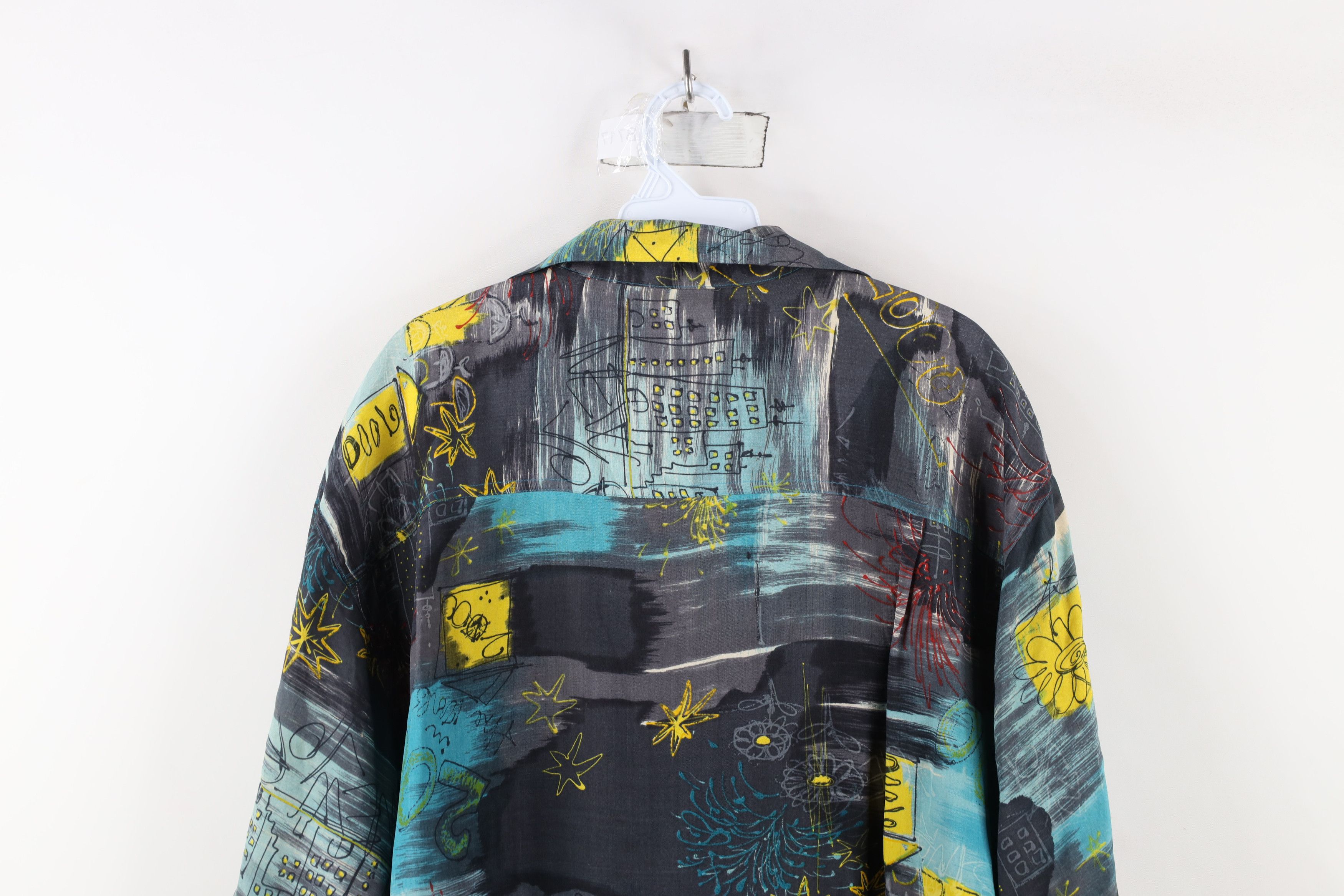 Vintage Vintage Y2K Millennium Looped Collar Silk Button Shirt Size US L / EU 52-54 / 3 - 13 Thumbnail