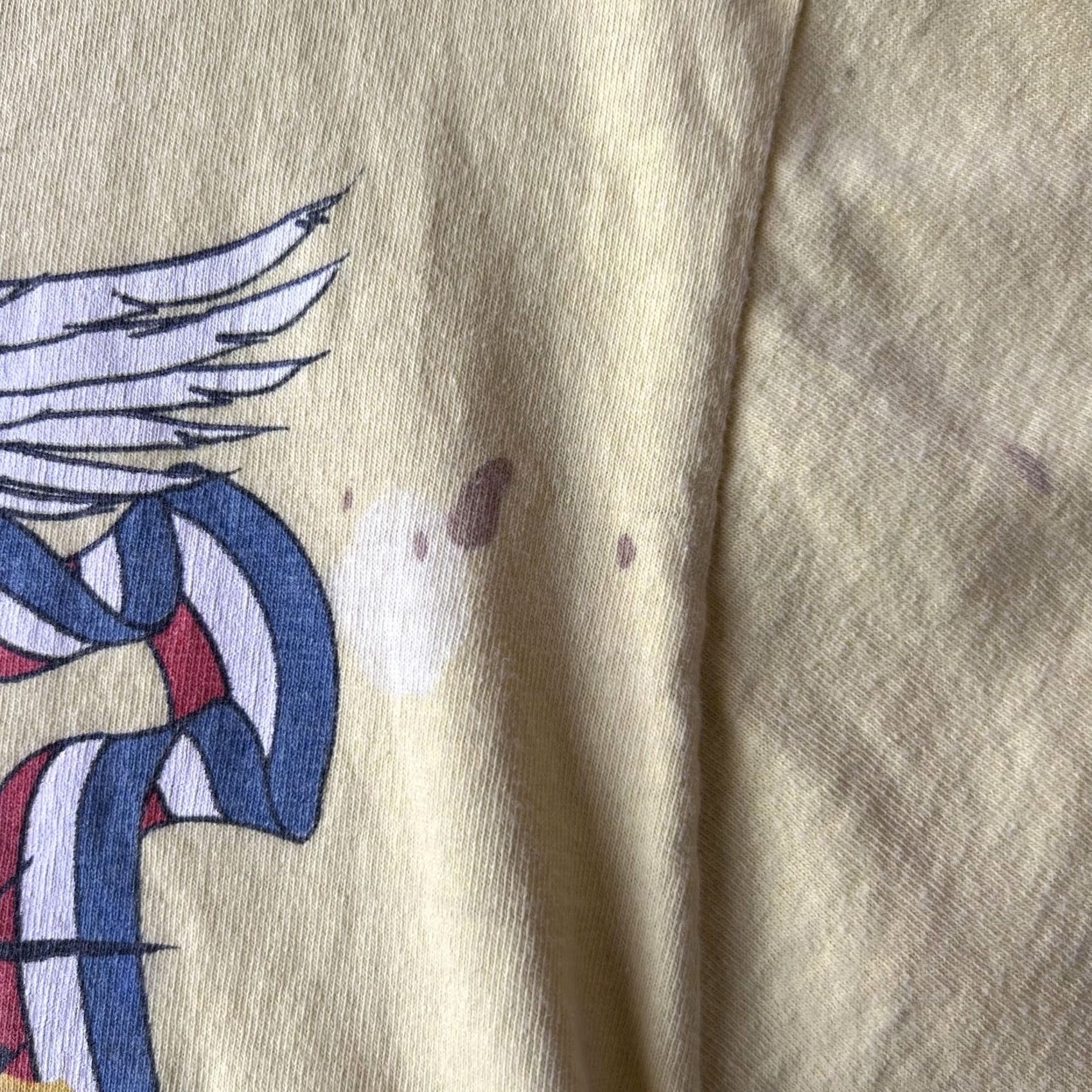 Anvil VINTAGE Navy Mom Shirt Womens Large Yellow Bald Eagle Rose USA Military Patriotic 90s Mens Girls Boys Size L / US 10 / IT 46 - 3 Thumbnail