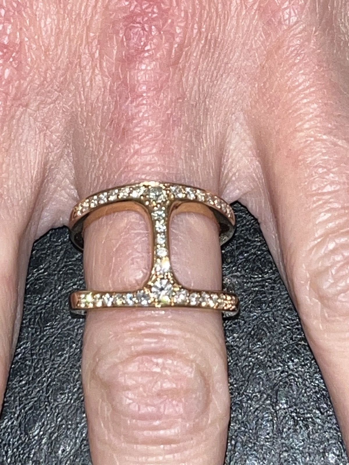 Hoorsenbuhs Hoorsenbuhs Phantom Ring - 18K Rose Gold with Pavé Diamonds Size ONE SIZE - 6 Thumbnail