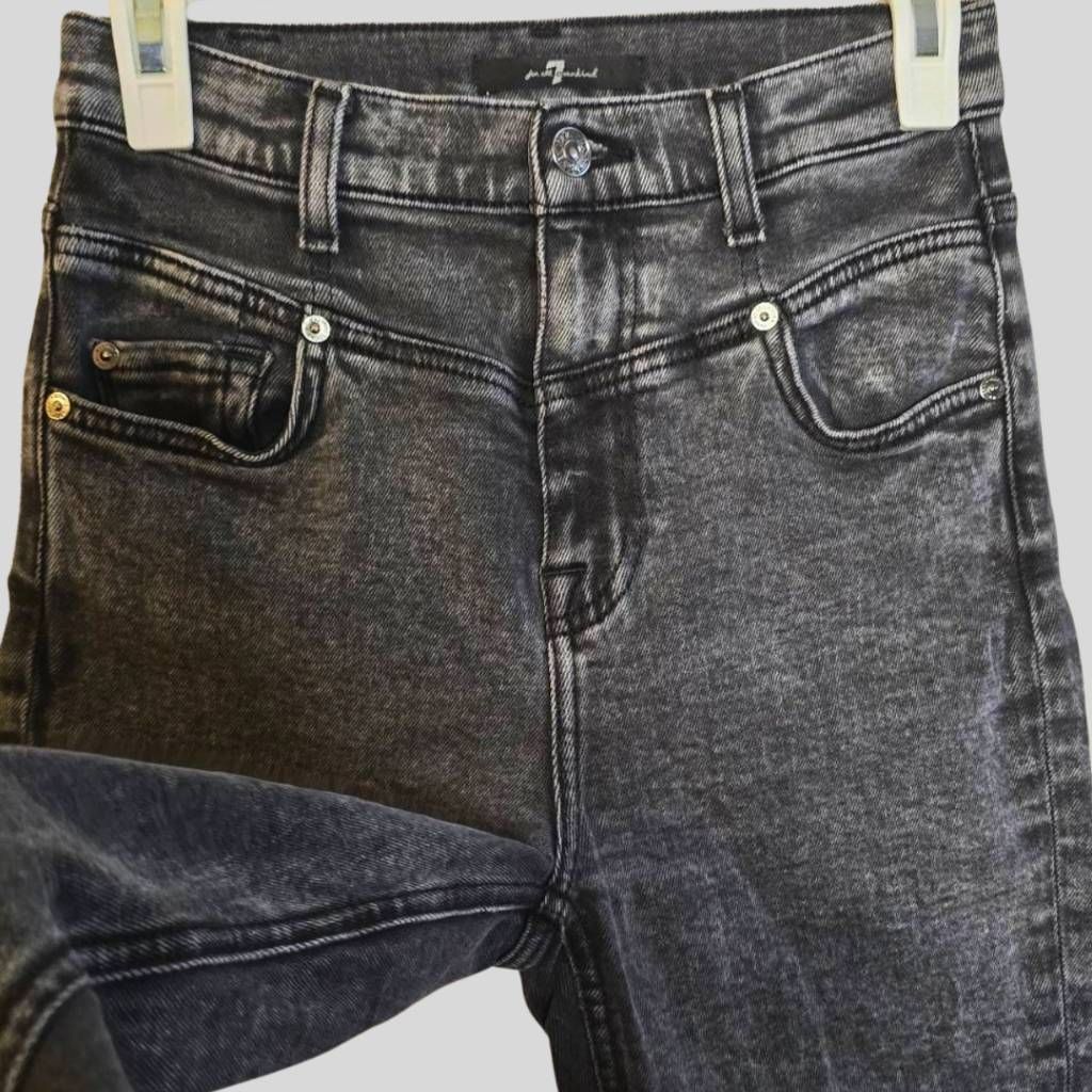 7 For All Mankind 7 For All Mankind Women's 26 Jeans Black High Rise Skinny An Size 26" / US 2 / IT 38 - 6 Thumbnail