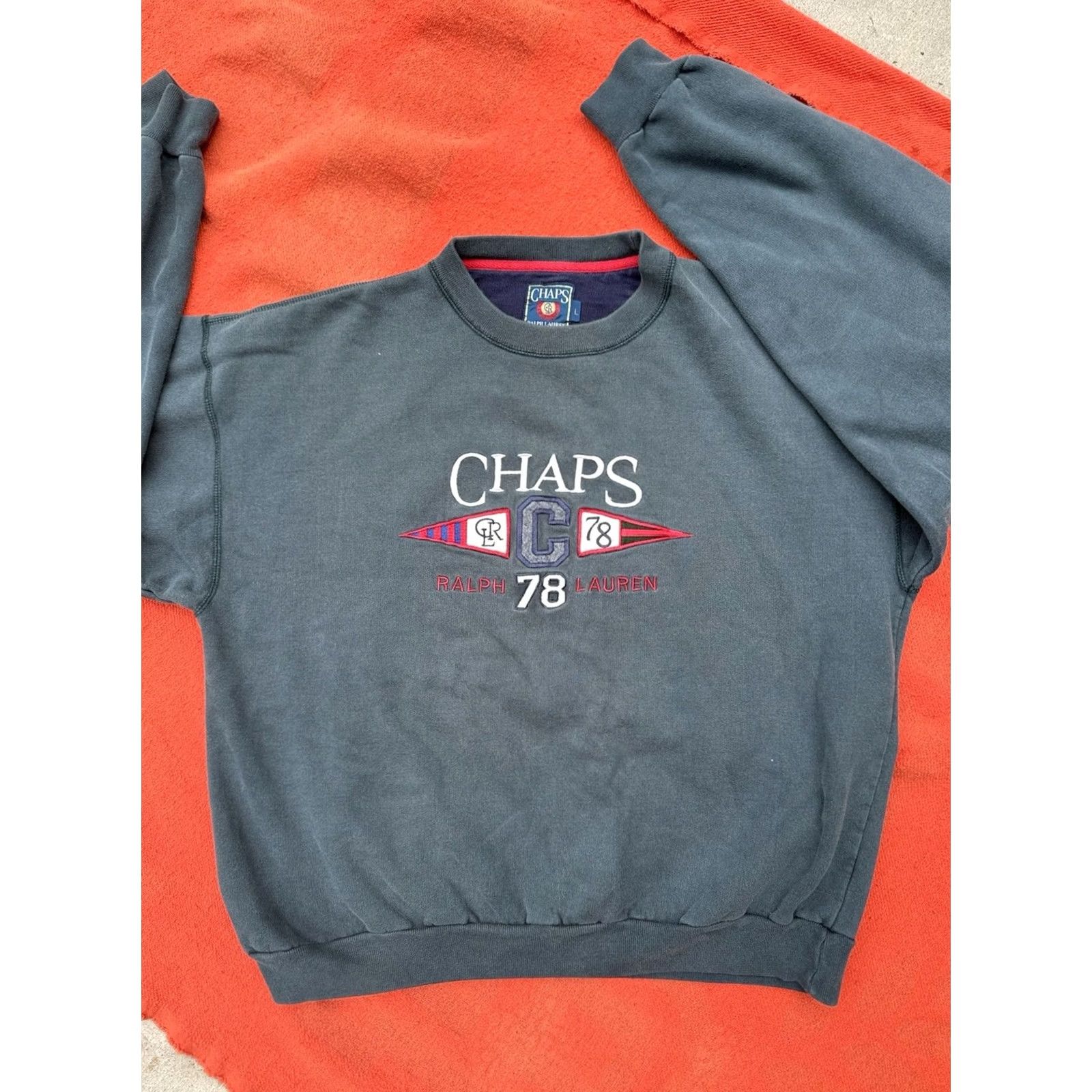 Chaps VINTAGE CHAPS Ralph Lauren Sportsman Crewneck Sweatshirt Mens L Blue 90s Pullover Shirt Size US L / EU 52-54 / 3 - 2 Thumbnail
