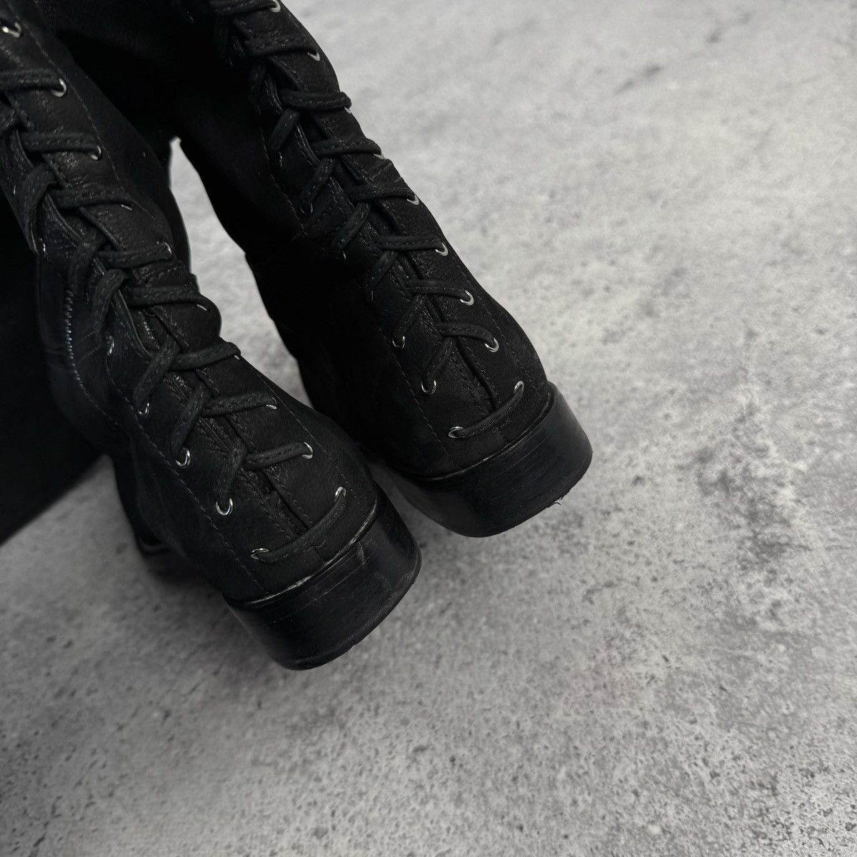 Miu Miu Rare MIU MIU Early 2000s Overknee Lace Up Leather Boots Size US 10 / IT 40 - 7 Thumbnail