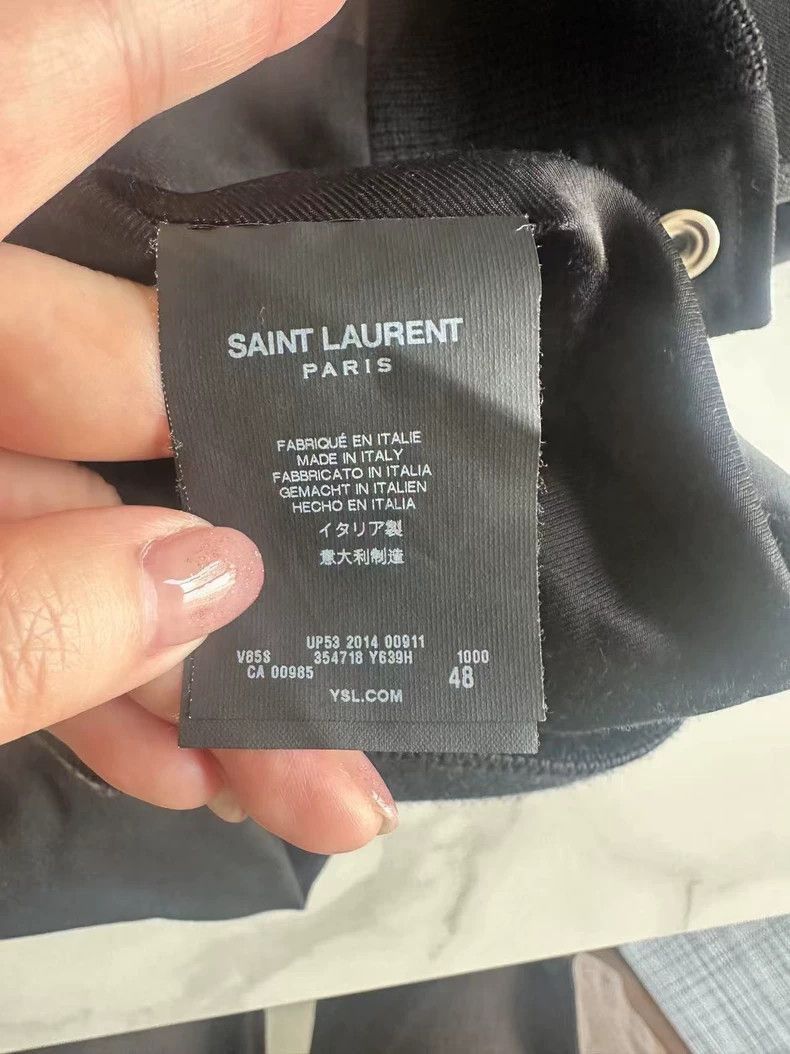 Saint Laurent Paris Saint Laurent Wool Leather Trim Varsity Jacket Size US L / EU 52-54 / 3 - 4 Thumbnail