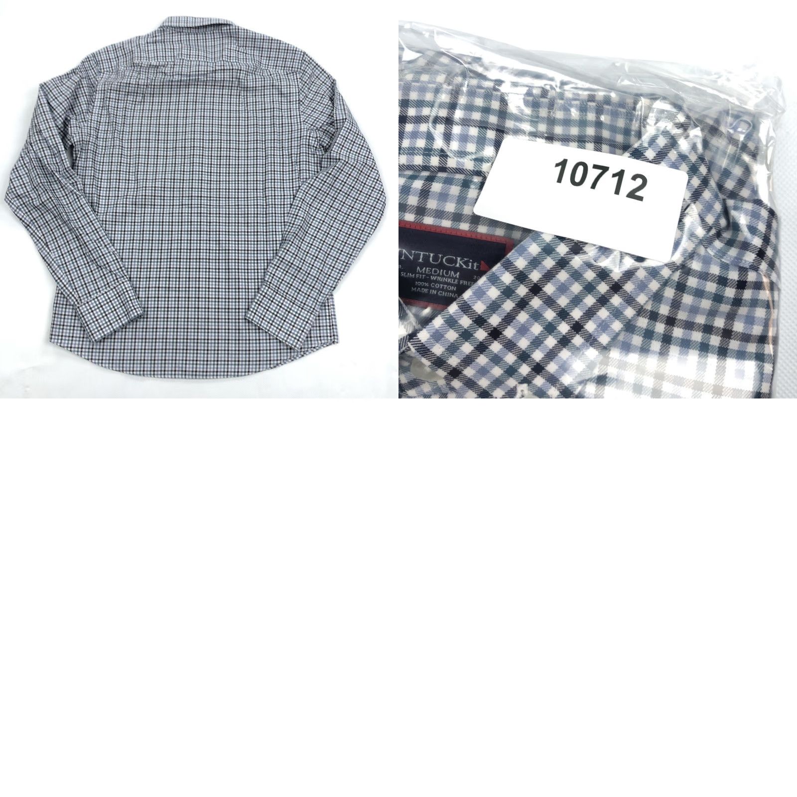 UNTUCKit UNTUCKit Men's M Slim Fit Wrinkle Free Button-Down Shirt Plaid Check Blue Green Black White Casual Business Casual Size US M / EU 48-50 / 2 - 8 Thumbnail