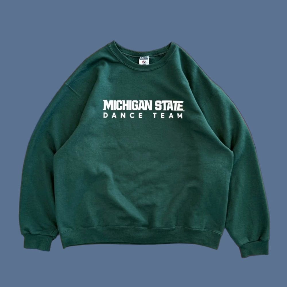 Jerzees VINTAGE Michigan State University Spartans Dance Team Crewneck Sweatshirt SZ XL Size US XL / EU 56 / 4 - 1 Thumbnail