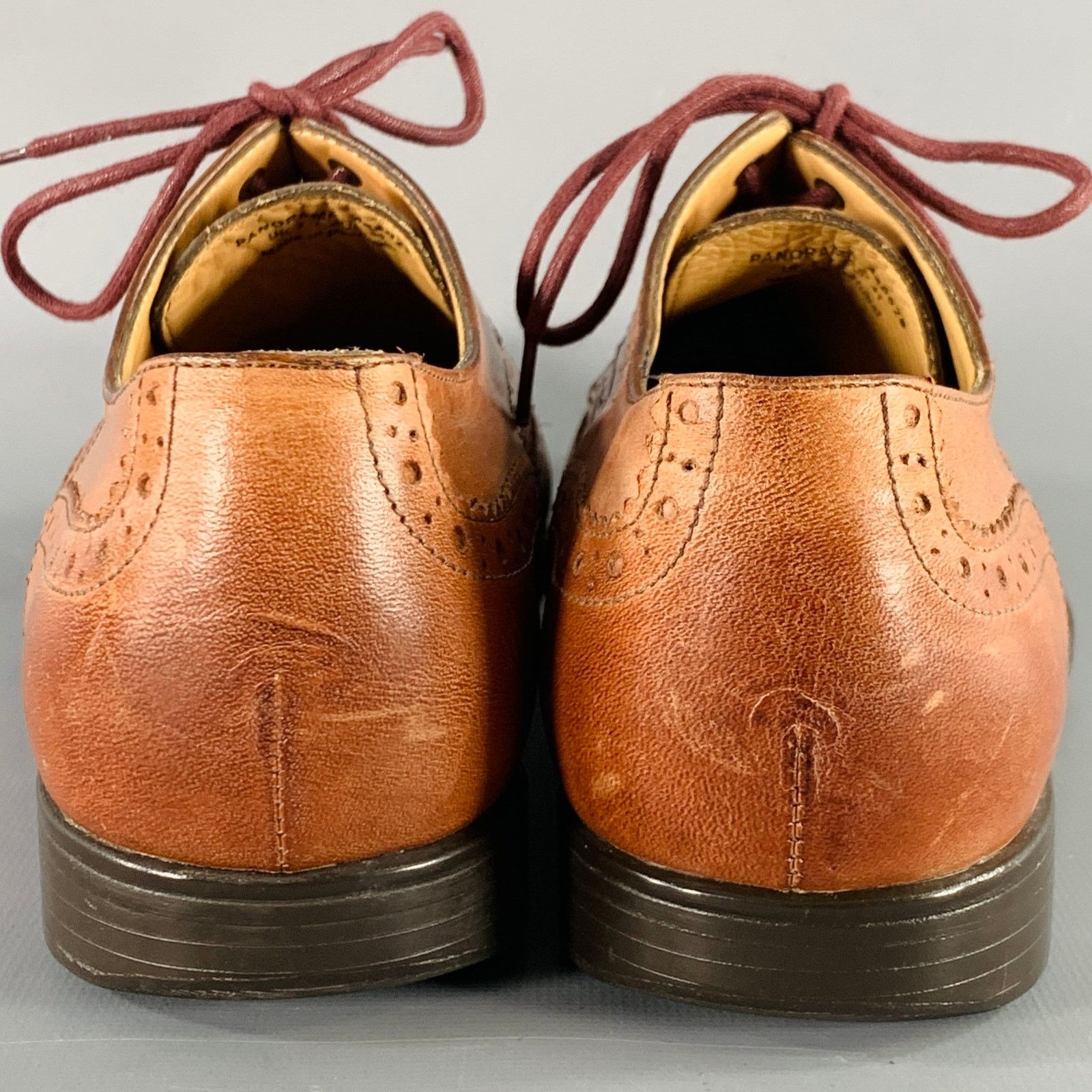 Paul Smith Size 8 Panorama Tan Perforated Leather Wingtip Lace-Up Shoes Size US 8 / EU 41 - 3 Thumbnail