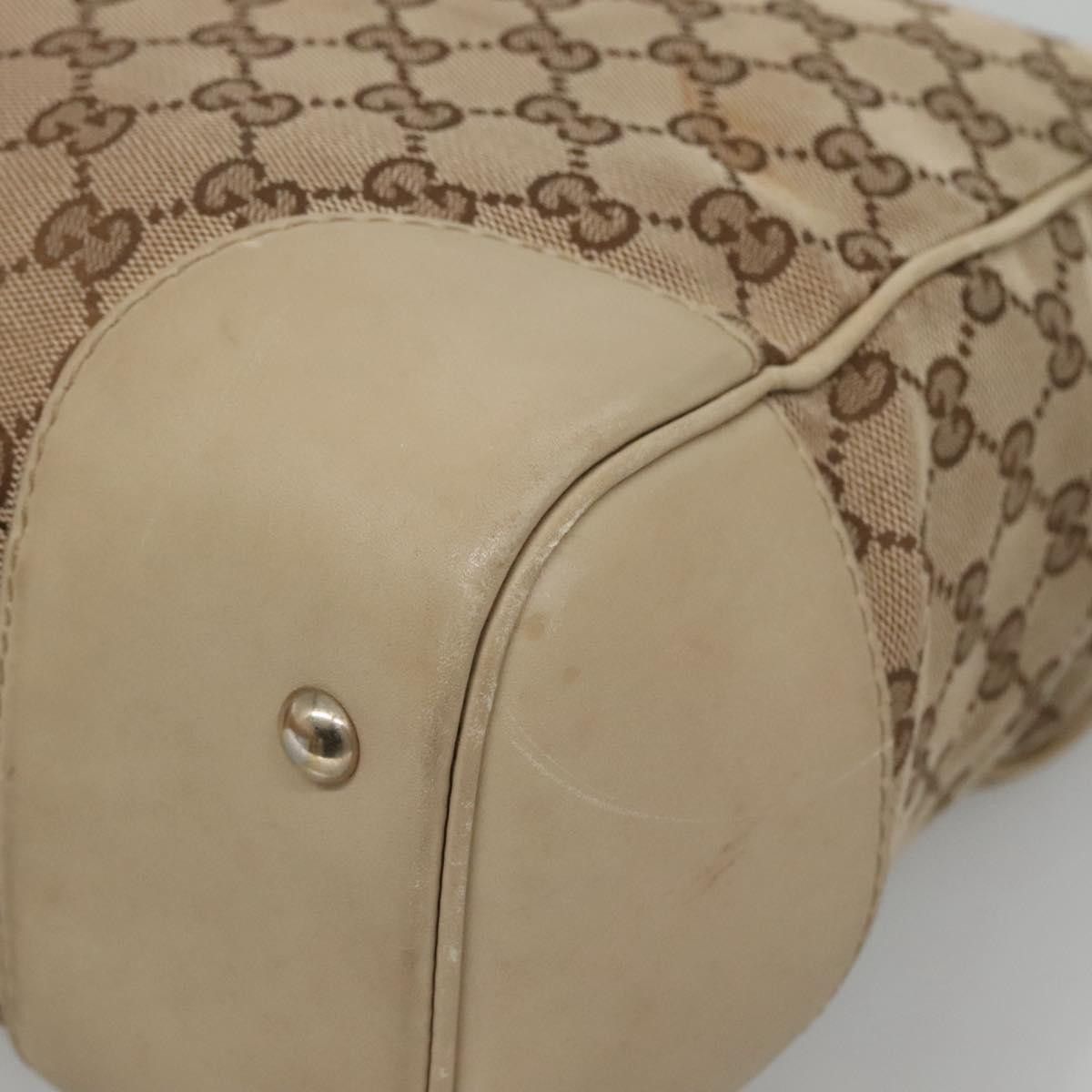 Gucci GUCCI GG Canvas Web Sherry Line Tote Bag Beige Gold Size ONE SIZE - 10 Thumbnail