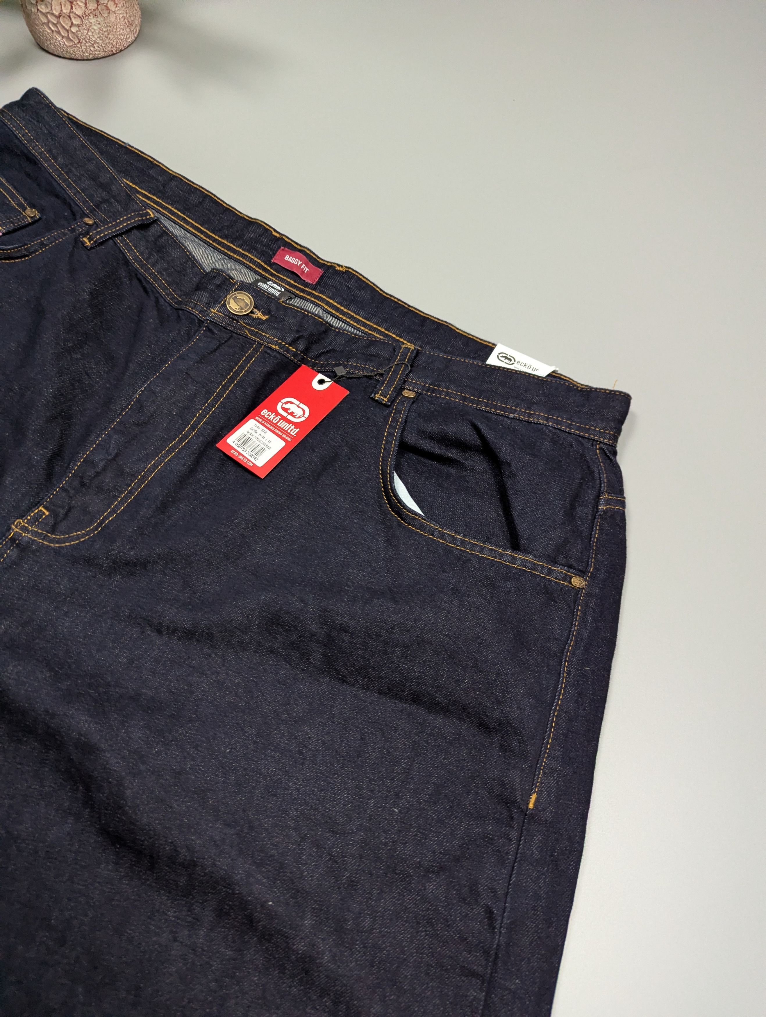 Ecko Unltd. NEW! Y2K Ecko Unltd Baggy Jeans Mens W44 L34 Size US 44 / EU 60 - 14 Thumbnail