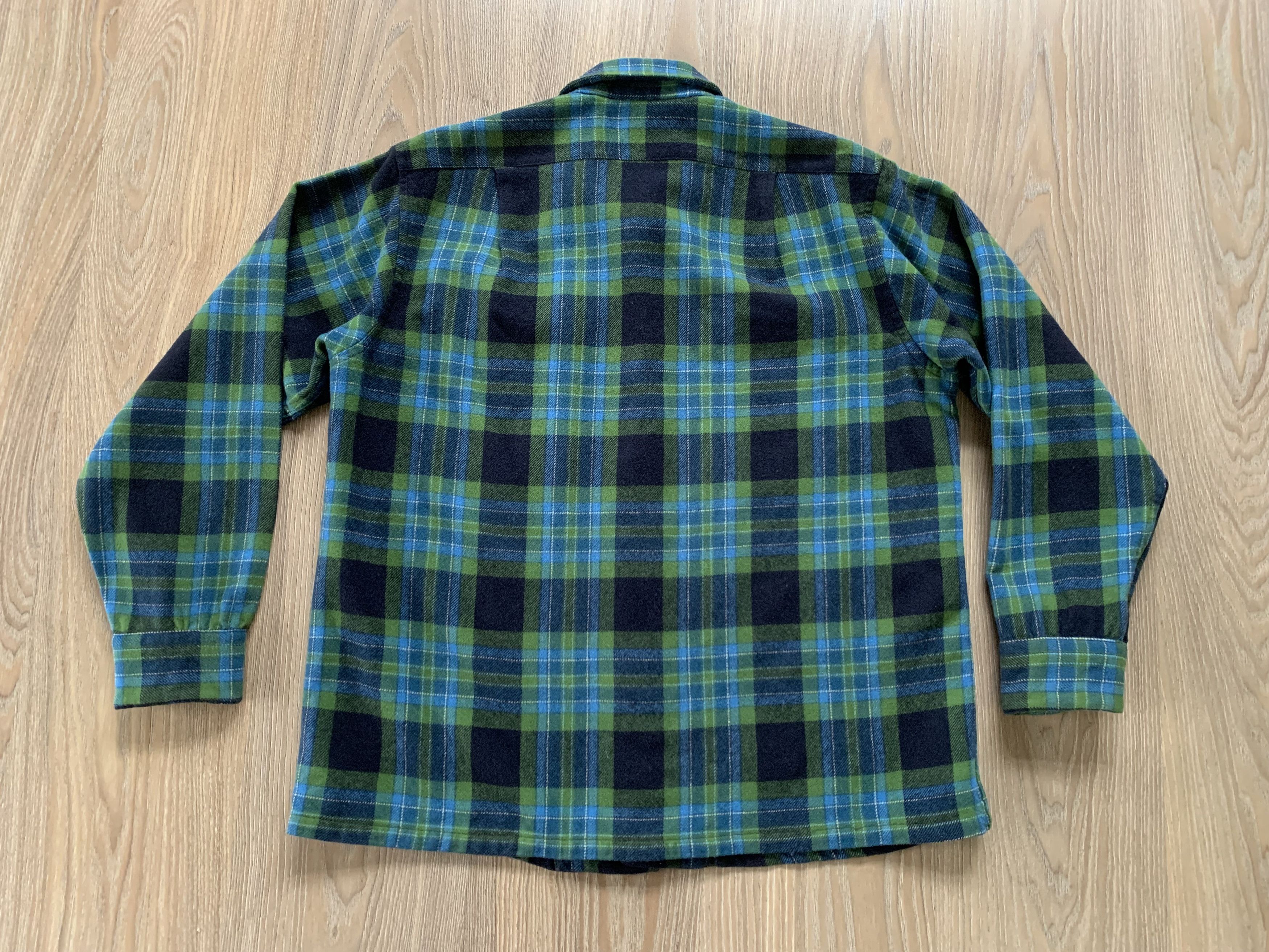 Pendleton Vintage Pendleton Wool Plaid Green Blue Shirt Jacket Size US L / EU 52-54 / 3 - 3 Thumbnail