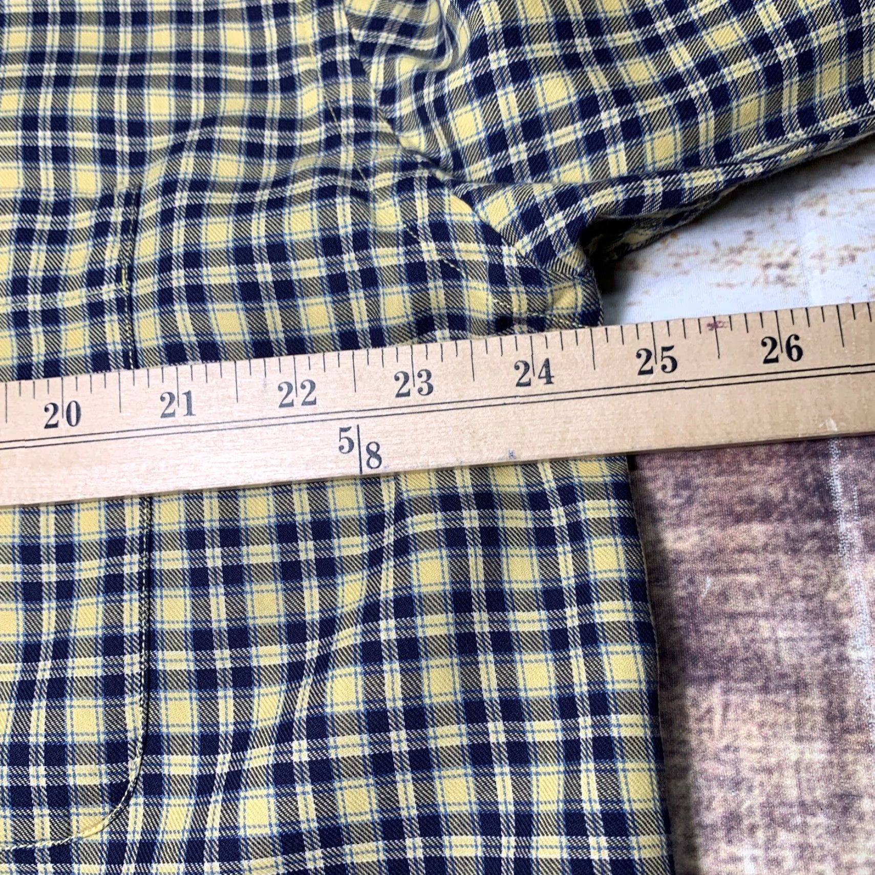 Nautica Nautica Button Down Long Sleeve Shirt Yellow Black Plaid Cotton Mens Size Large Size US L / EU 52-54 / 3 - 3 Thumbnail