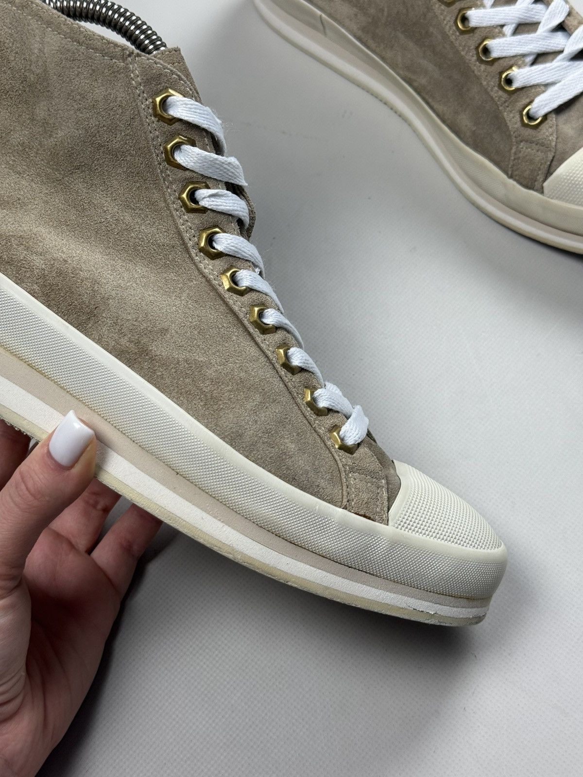 Car Shoe Car Shoe By Prada High Top Suede Lace Up Sneakers Shoes Size US 9 / IT 39 - 6 Thumbnail