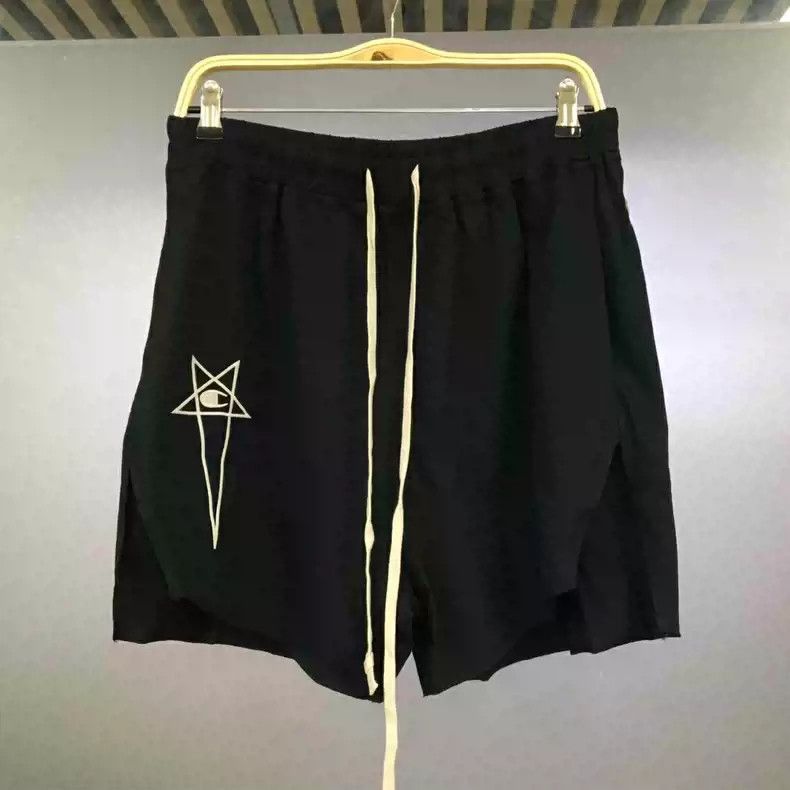 Rick Owens Rick Owens X champione black sports split shorts Size US 36 / EU 52 - 1 Thumbnail