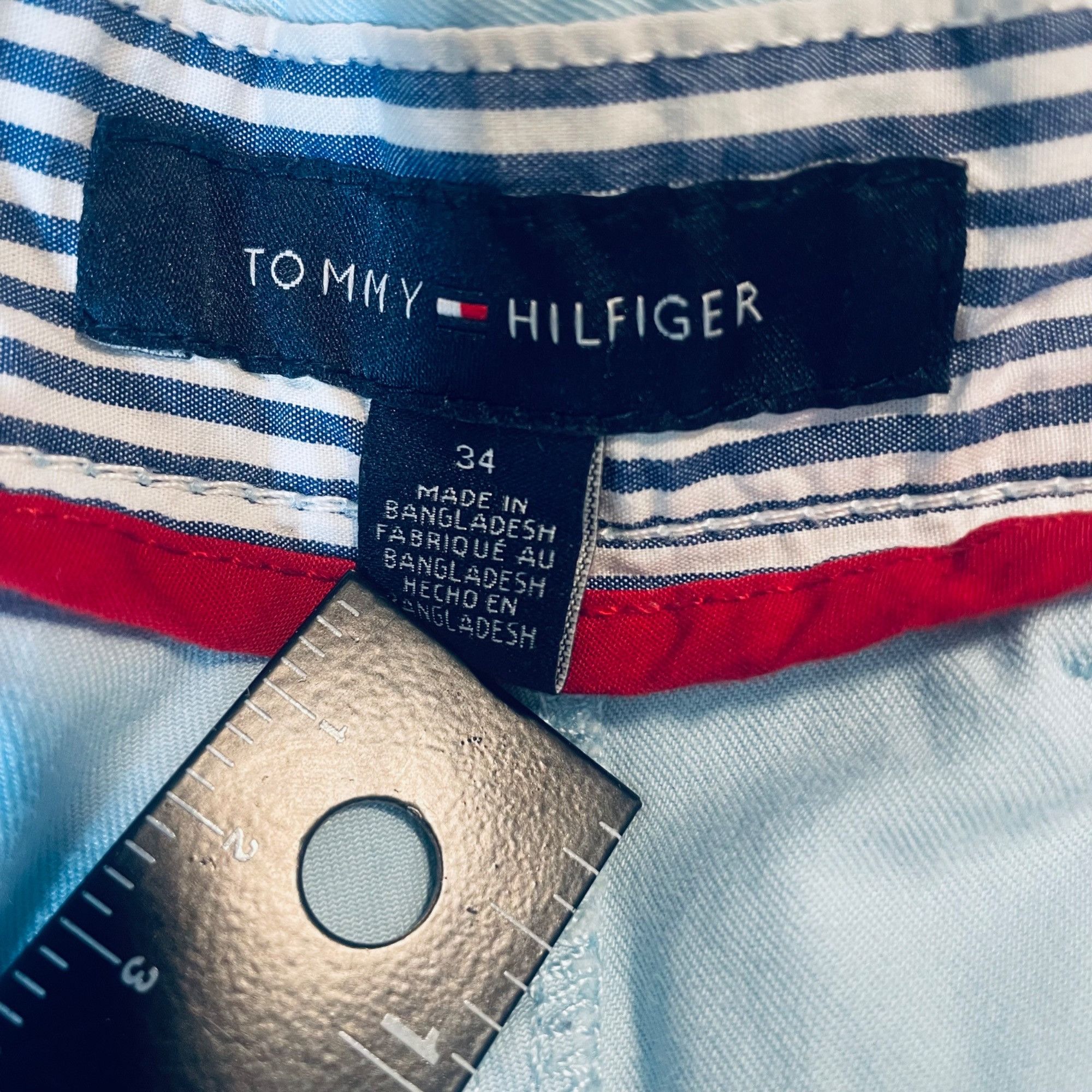 Tommy Hilfiger Tommy Hilfiger Men's Light Blue Chino Shorts Size 34 Cotton Size US 34 / EU 50 - 3 Thumbnail
