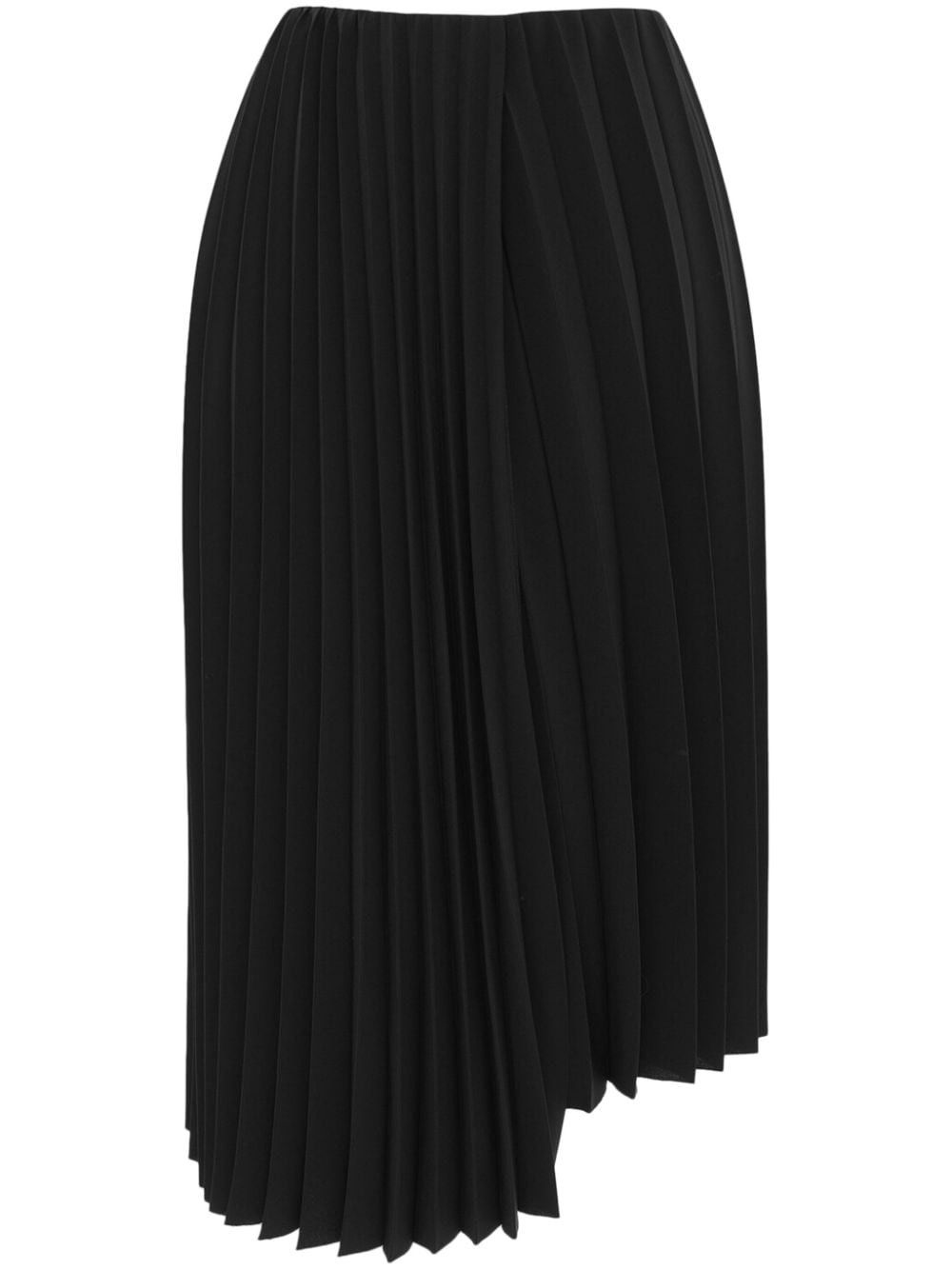 Saint Laurent Paris ASYMMETRIC PLEATED MIDI SKIRT Size 27" / US 4 / IT 40 - 1 Thumbnail