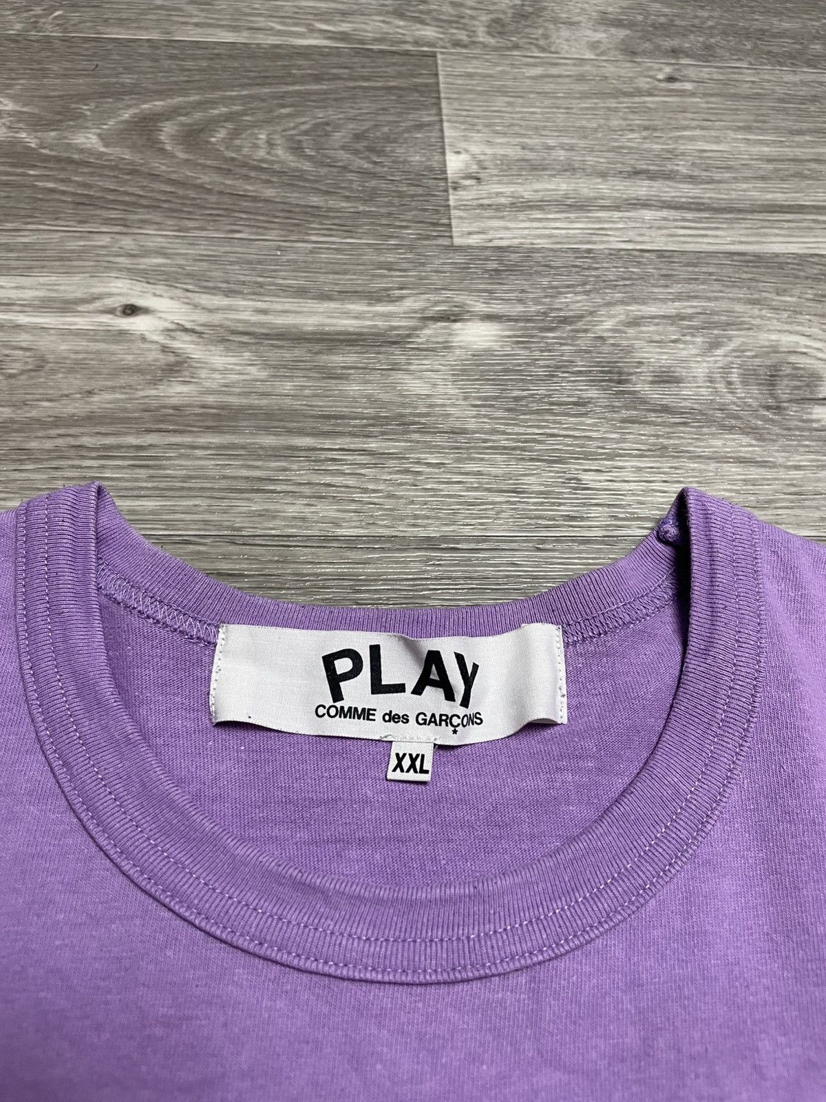 Comme des Garcons PLAY Comme Des Garcons CDG PLAY Purple Mini Heart Logo T-Shirt Size US XXL / EU 58 / 5 - 7 Thumbnail