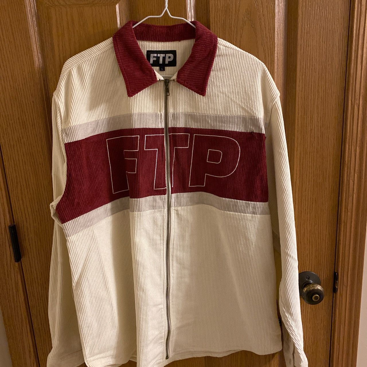 Fuck The Population FTP Cream/Maroon Corduroy Jacket Size US L / EU 52-54 / 3 - 2 Thumbnail