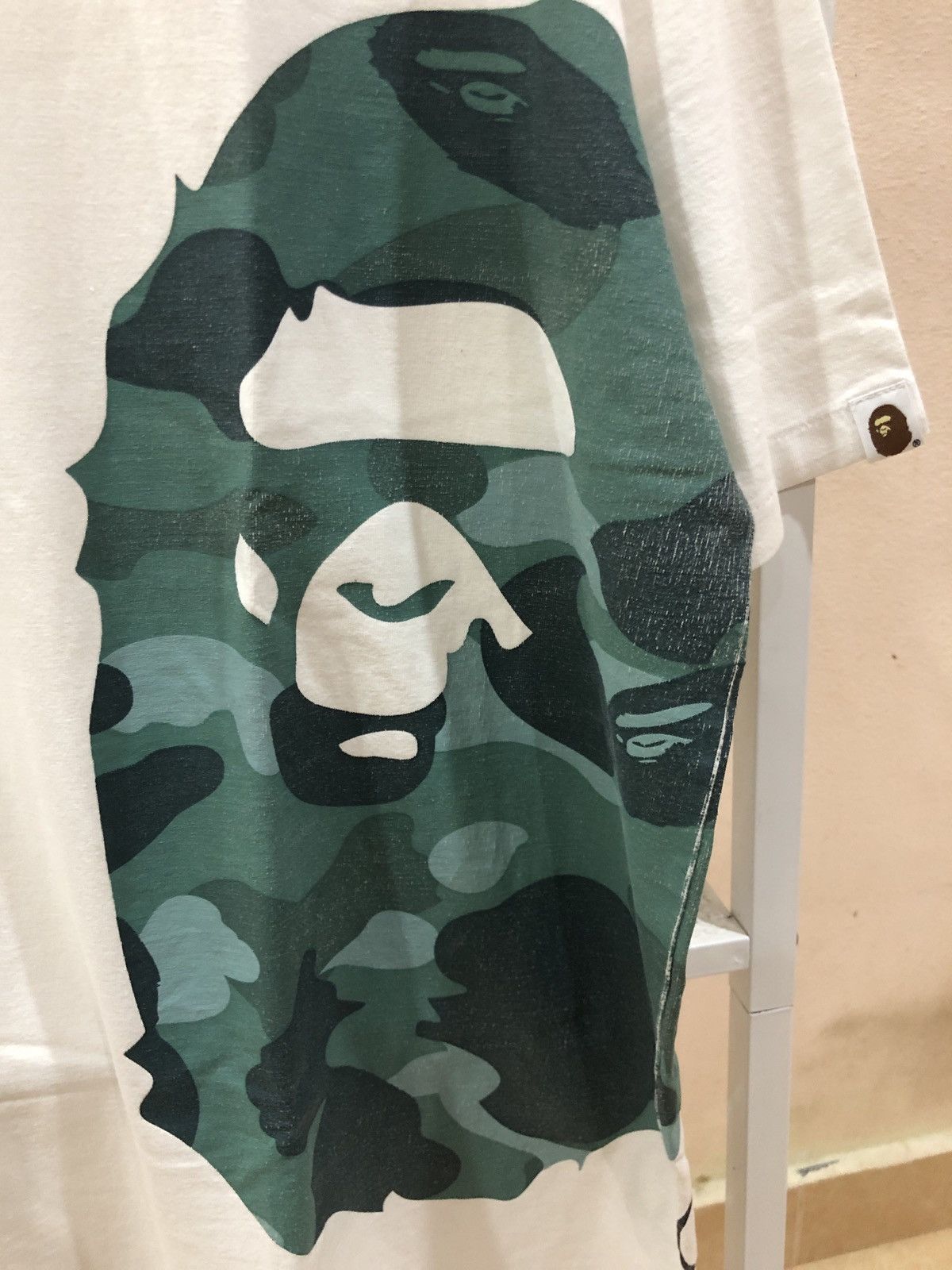 Bape Bape Green Colour Camo Side Big Ape Head Relaxed Tshirts Size US XXL / EU 58 / 5 - 3 Thumbnail