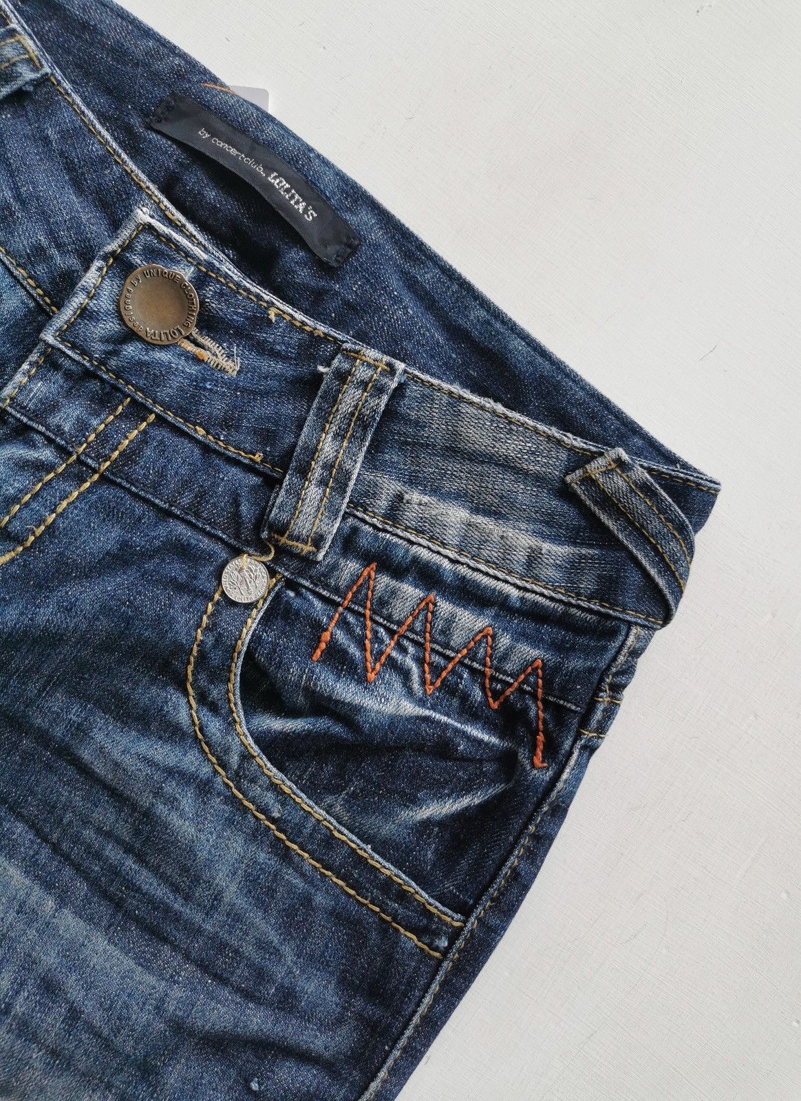 Kapital Wide Flare Lolita Distressed Denim Jeans Size 29" - 5 Thumbnail