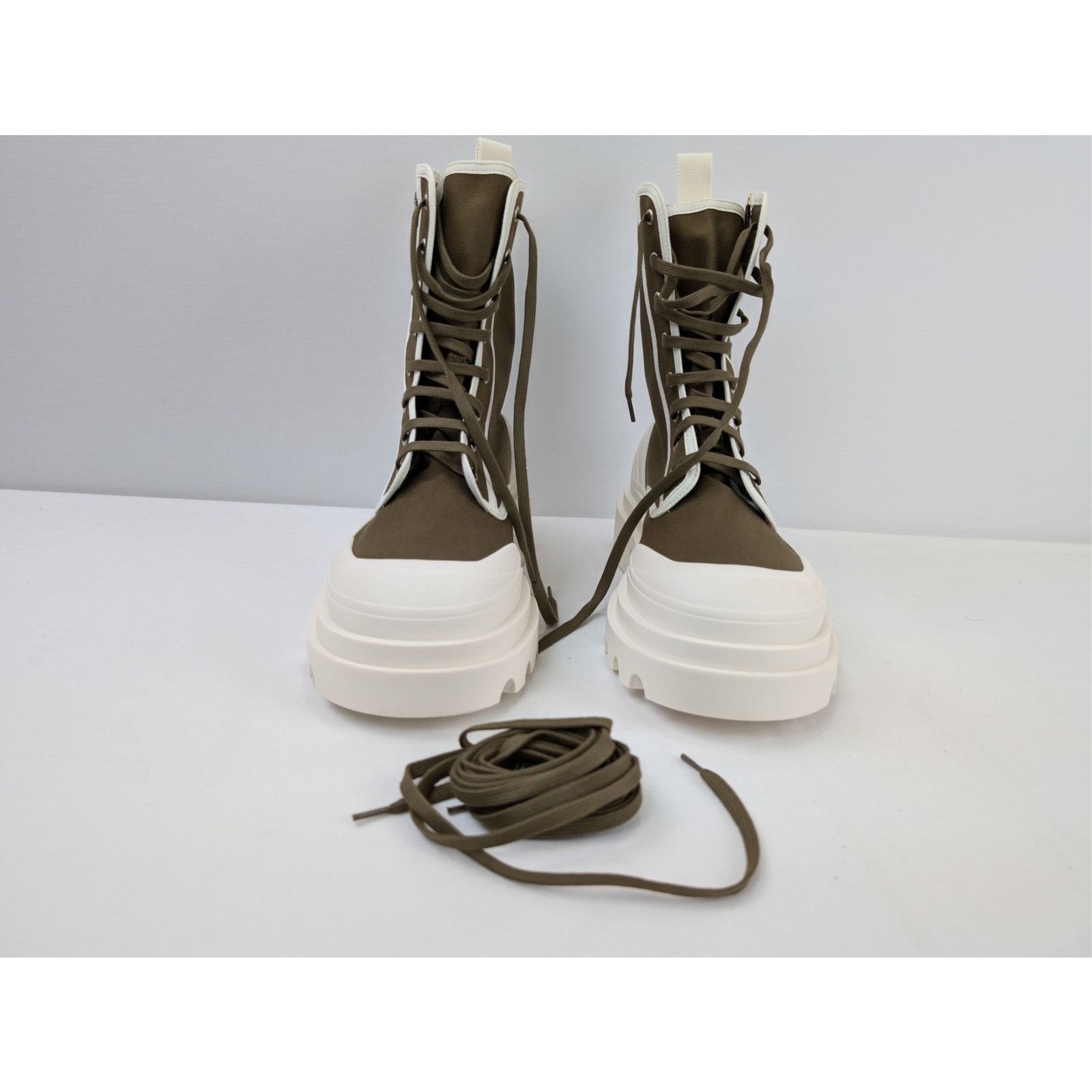 Bottega Veneta o1rshd1 Q:2 / Canvas Boots Fabric in Liana-White Size US 11 / EU 44 - 10 Thumbnail