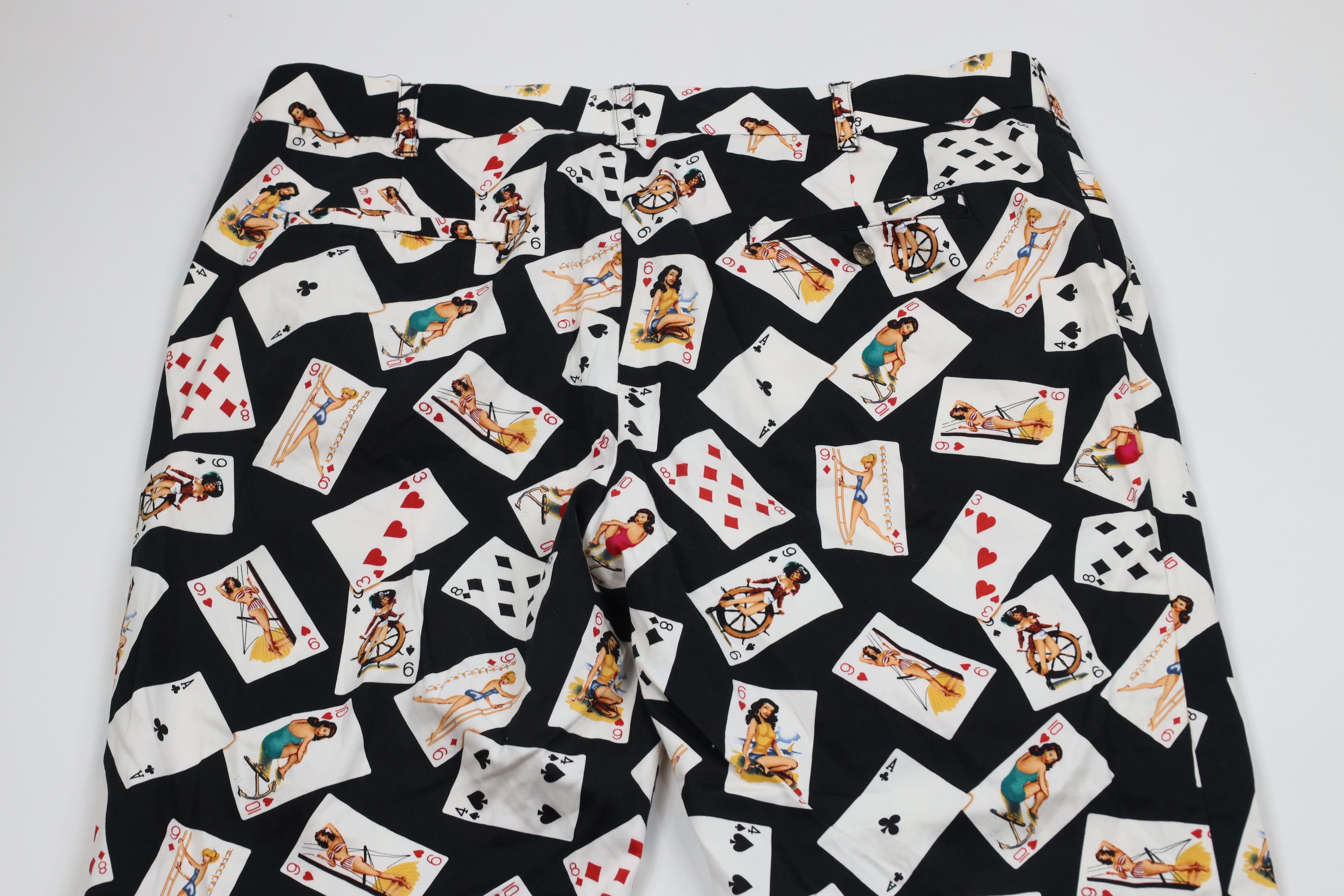 Vintage Loudmouth Golf Pinup Girl Card Poker Golfing Chino Pants Size US 42 / EU 58 - 12 Thumbnail