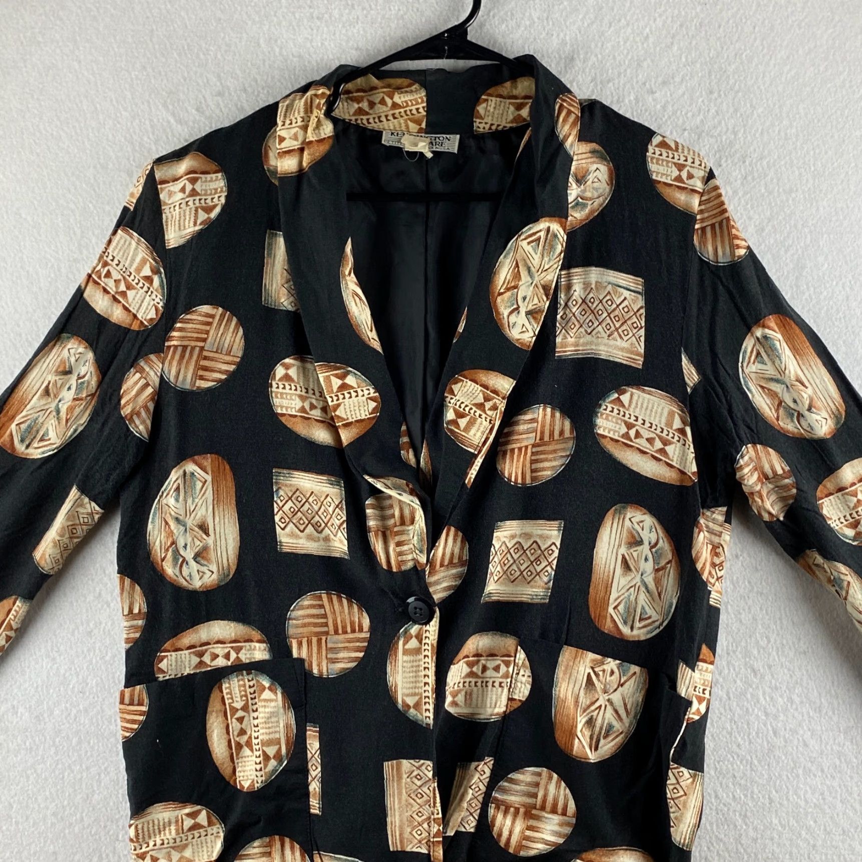 Vintage VINTAGE Kensington Square Blazer Womens Medium M / P Black Blazer Cardigan Made In USA 80s Size M / US 6-8 / IT 42-44 - 2 Thumbnail