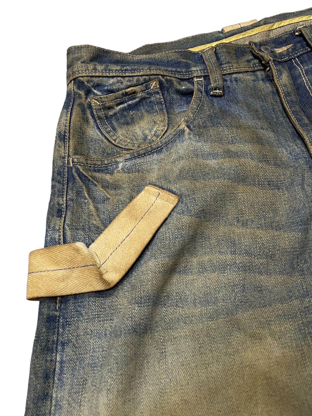Hysteric Glamour × R.Newbold R.Newbold Muddy Wash Carpenter Distressed Repaired Jeans Size US 30 / EU 46 - 11 Thumbnail