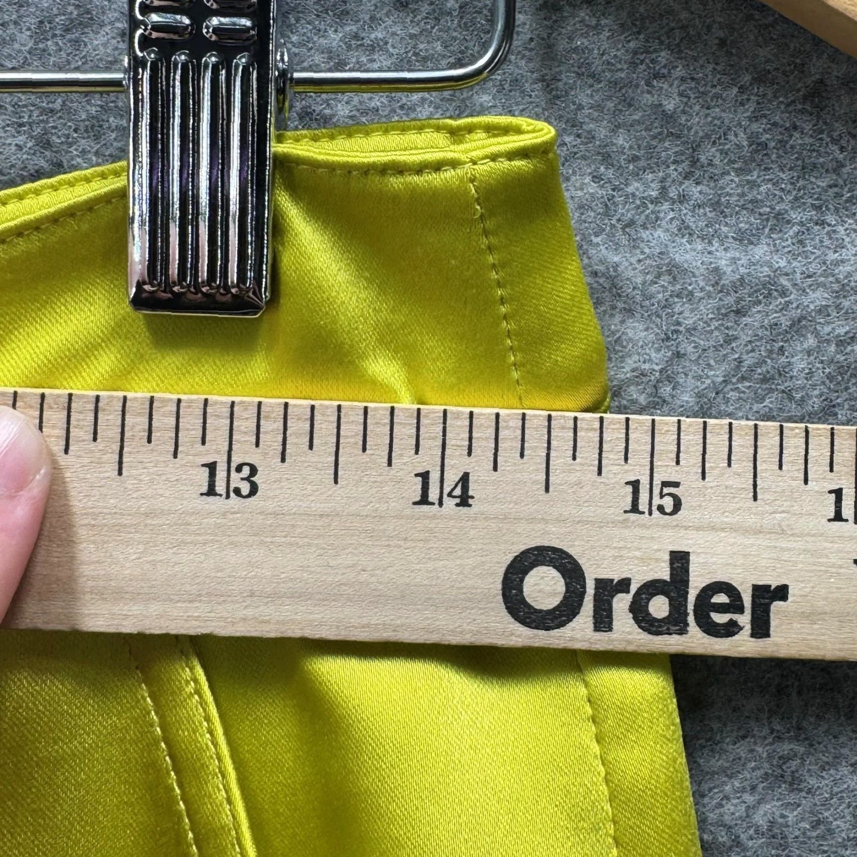 Simon Miller SIMON MILLER Pants Womens 2 Yellow Satin Cargo Wide-Leg Relaxed Pockets Cropped Size 26" / US 2 / IT 38 - 6 Thumbnail
