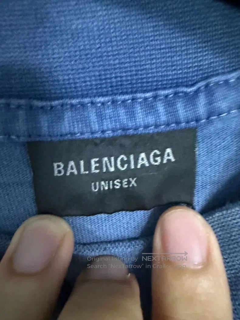 Balenciaga Balenciaga Paris MOON Blue Oversized Tee. Size US L / EU 52-54 / 3 - 4 Thumbnail