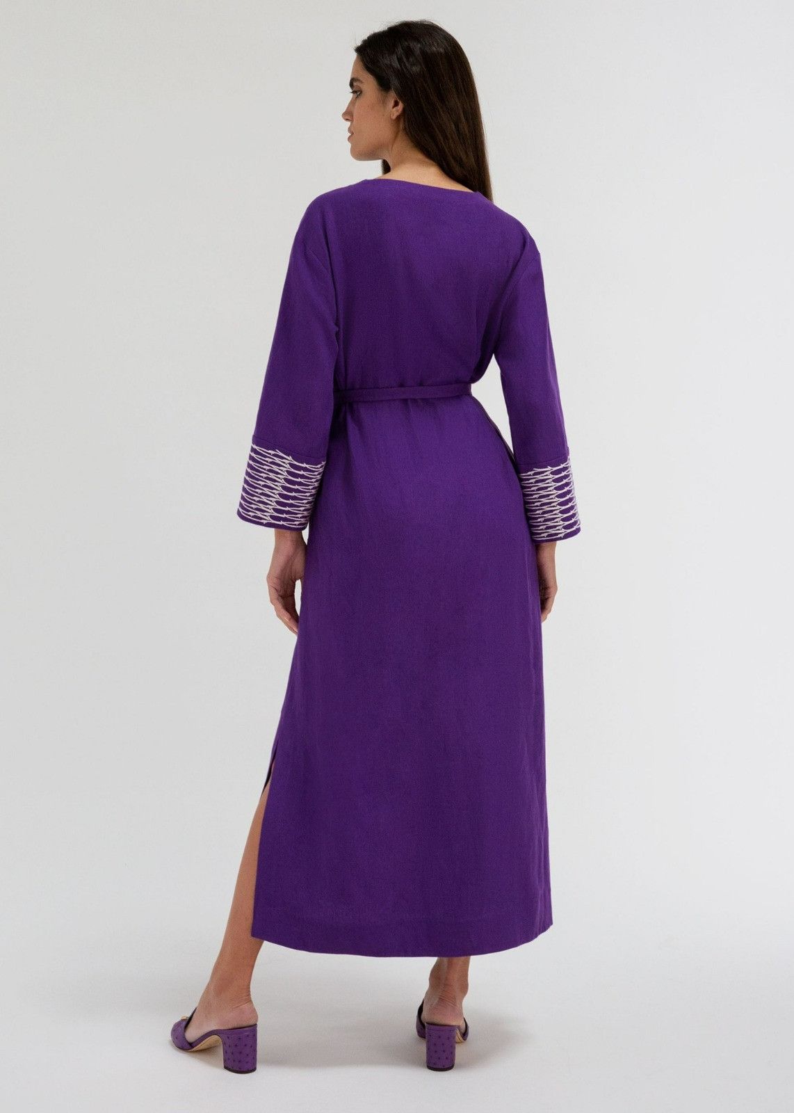 Loro Piana o1srvl11e0424 Dress in Purple Size L / US 10 / IT 46 - 3 Thumbnail