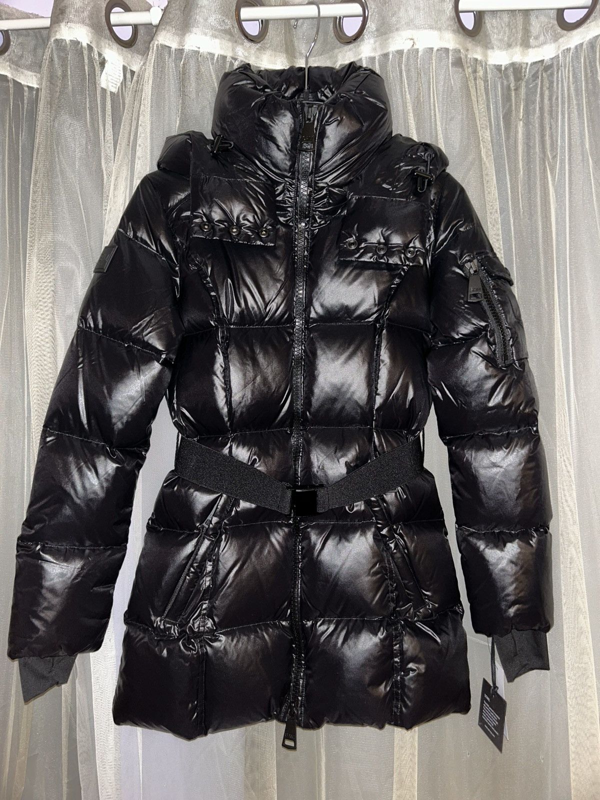 SAM. Soho Belted Down Mid-Length Puffer Jacket