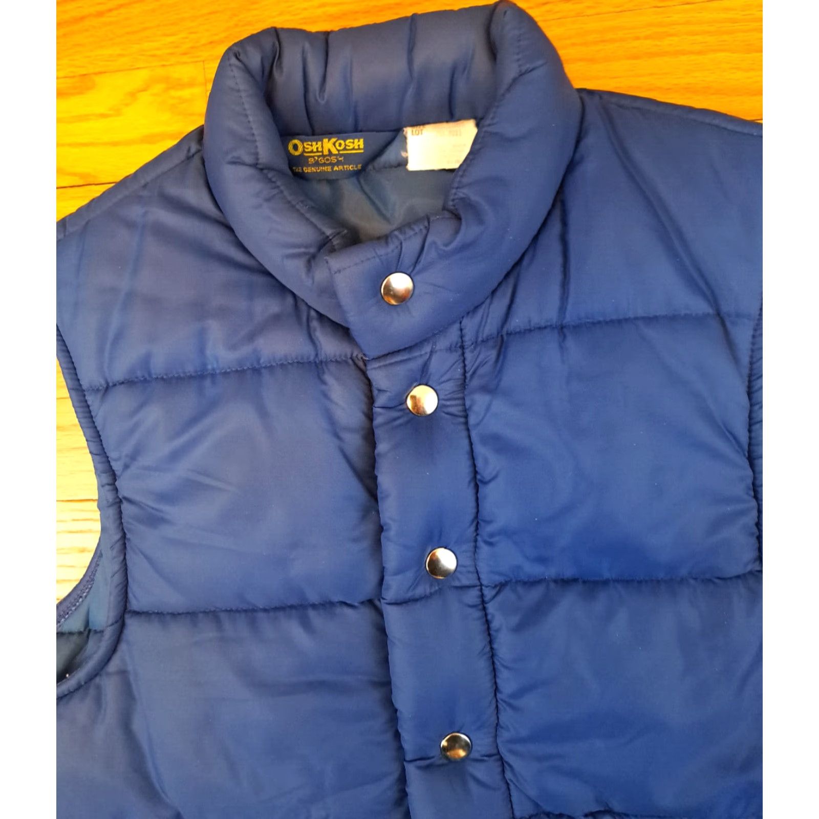 Vintage VINTAGE Oshkosh Vest Full Metal Button-Down Outdoor Nylon Blue M USA Made Bomber Style Size US M / EU 48-50 / 2 - 2 Thumbnail