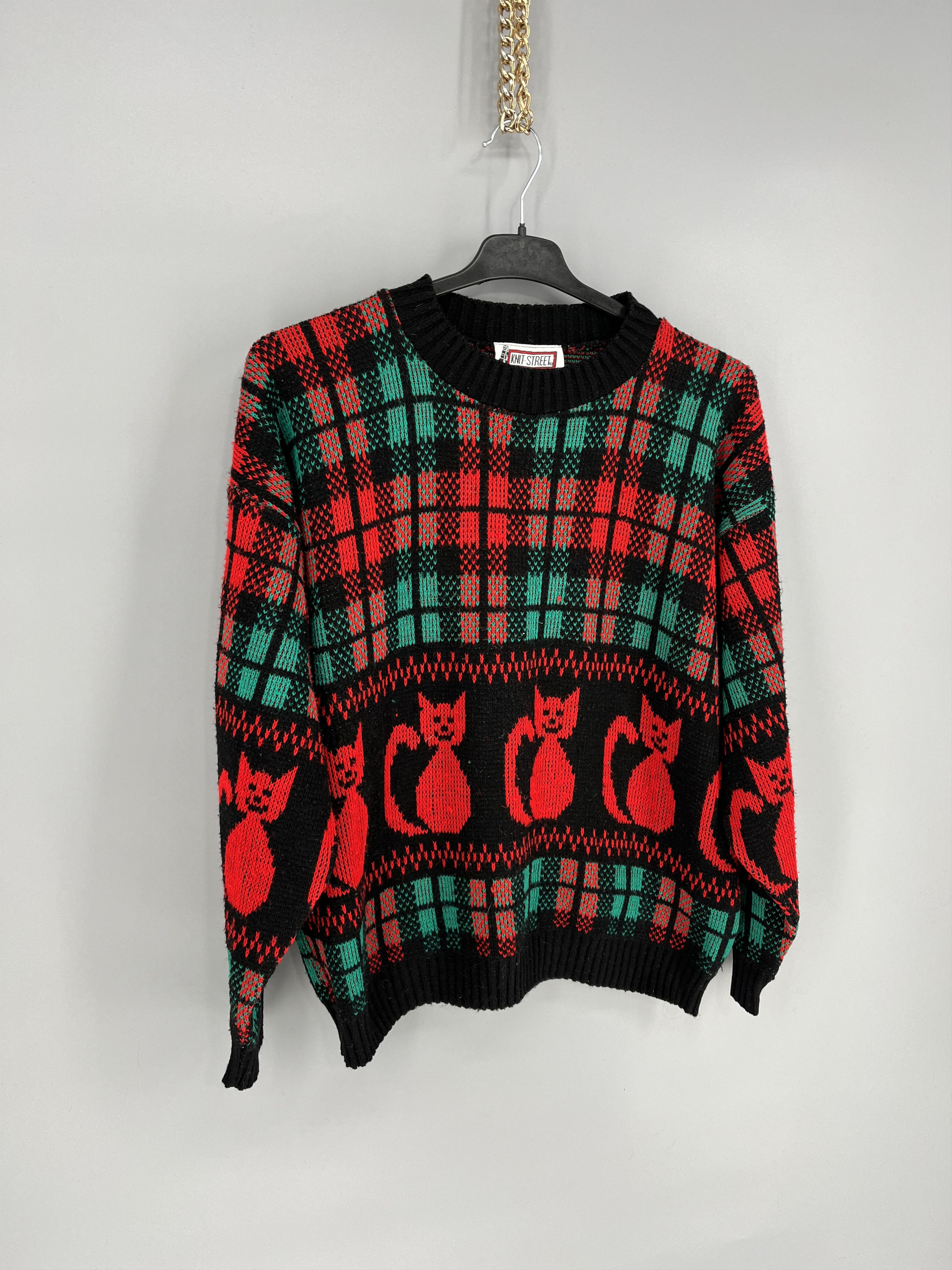 Other Knit Street Vintage Womens Sweater Art Made in USA Size M / US 6-8 / IT 42-44 - 2 Thumbnail