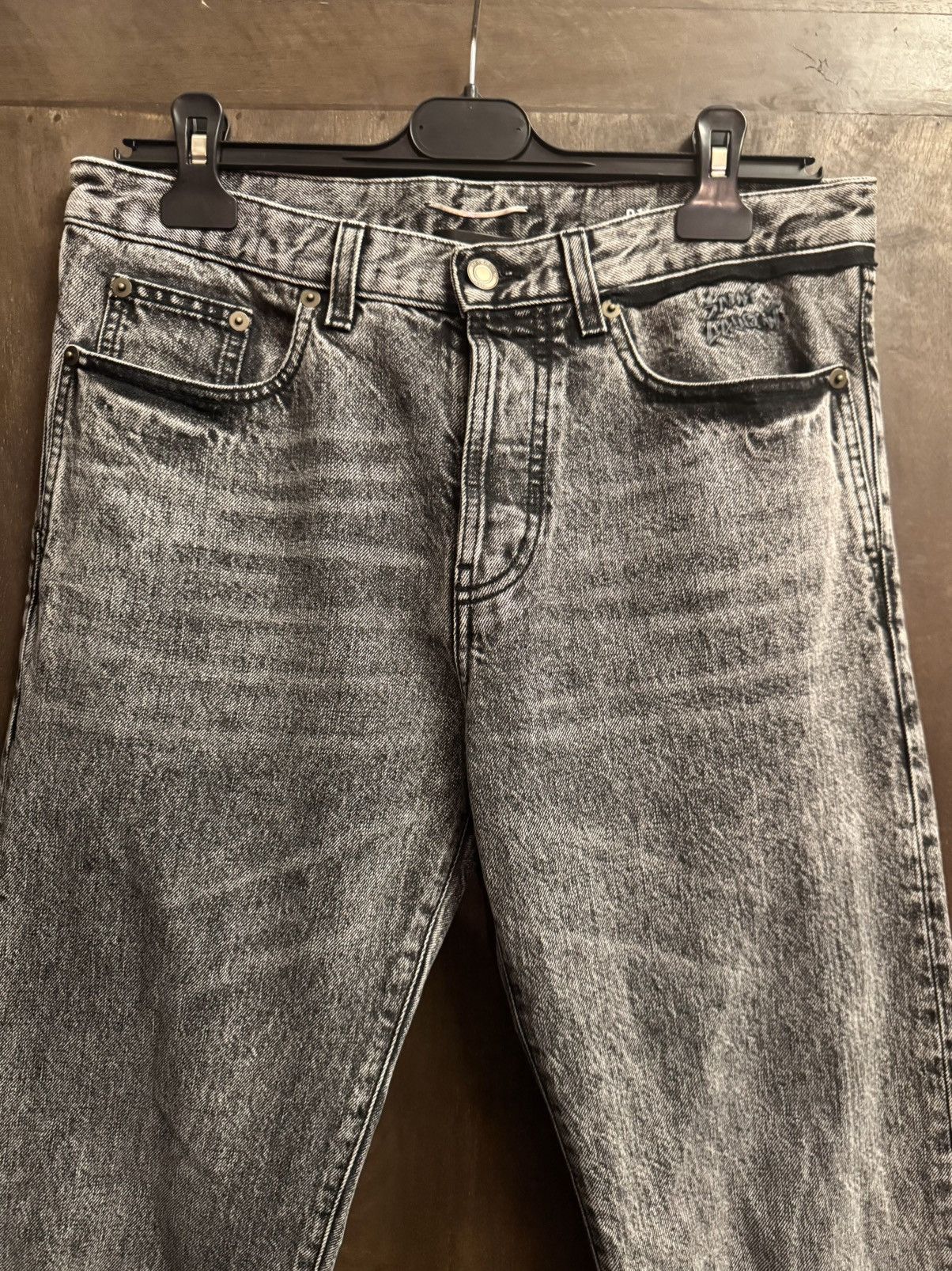 Saint Laurent Paris saint laurent slim denim acid wash pants 31 grey Size US 31 - 12 Thumbnail
