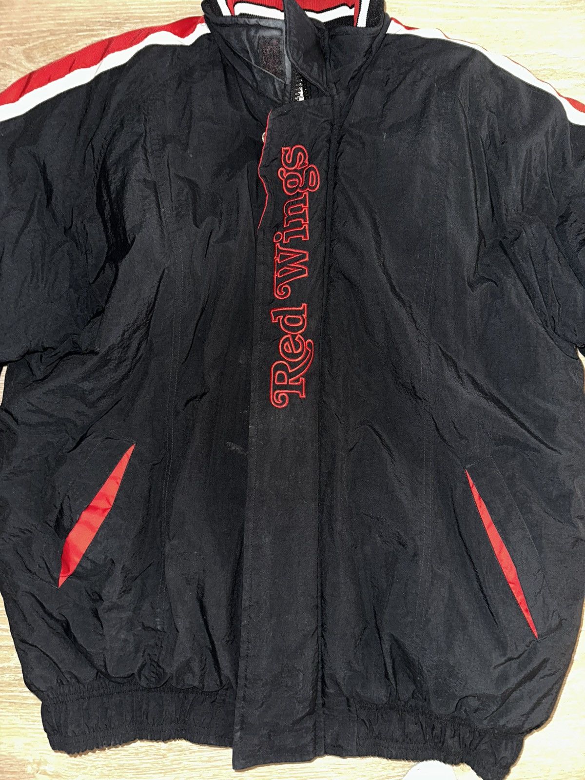 NHL × Starter × Vintage Vintage 90’s Detroit Red Wings Starter Jacket Size US L / EU 52-54 / 3 - 3 Thumbnail