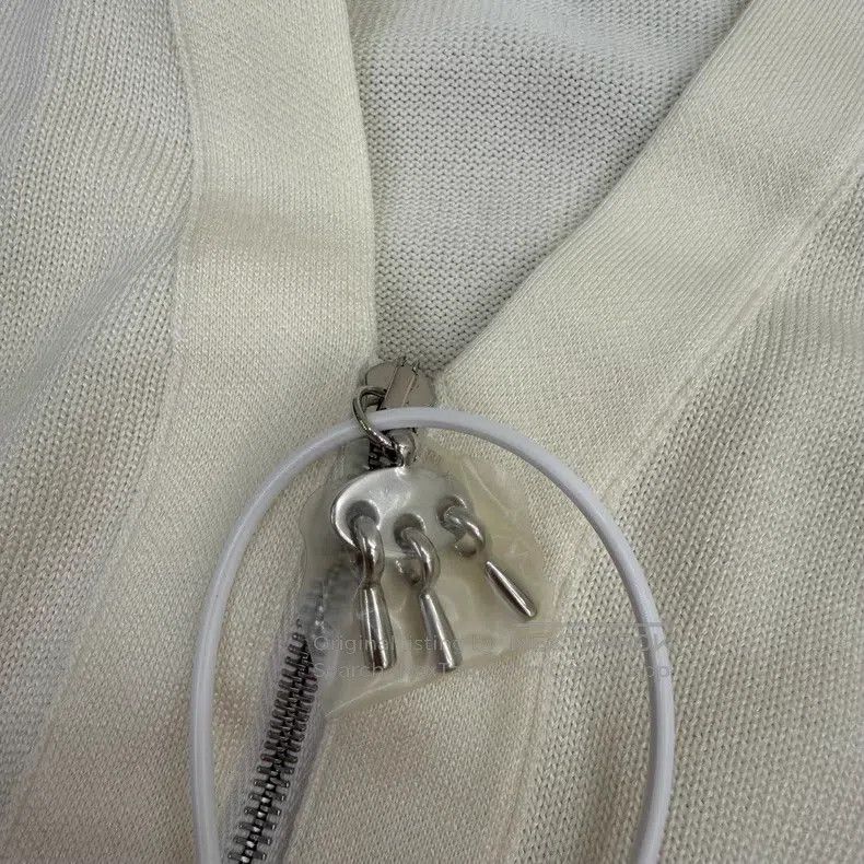 Hermes Hermes Ivory Silk Cotton Zip-Up Cardigan Jacket Size XS / US 0-2 / IT 36-38 - 4 Thumbnail