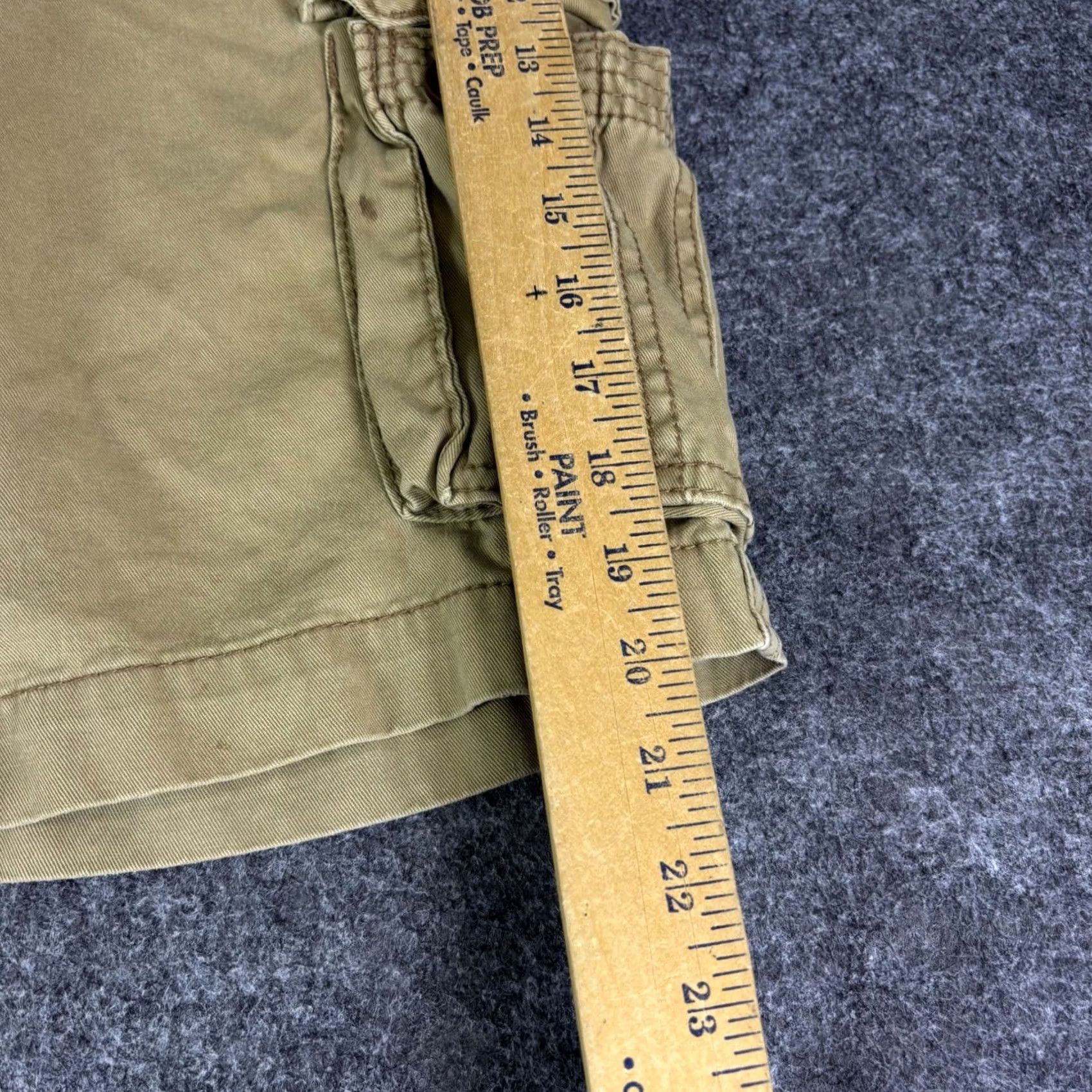 Aeropostale Aeropostale Mens Cargo Shorts Size 28 Khaki Tan Cotton Twill Drawstring Utility Size US 28 / EU 44 - 4 Thumbnail