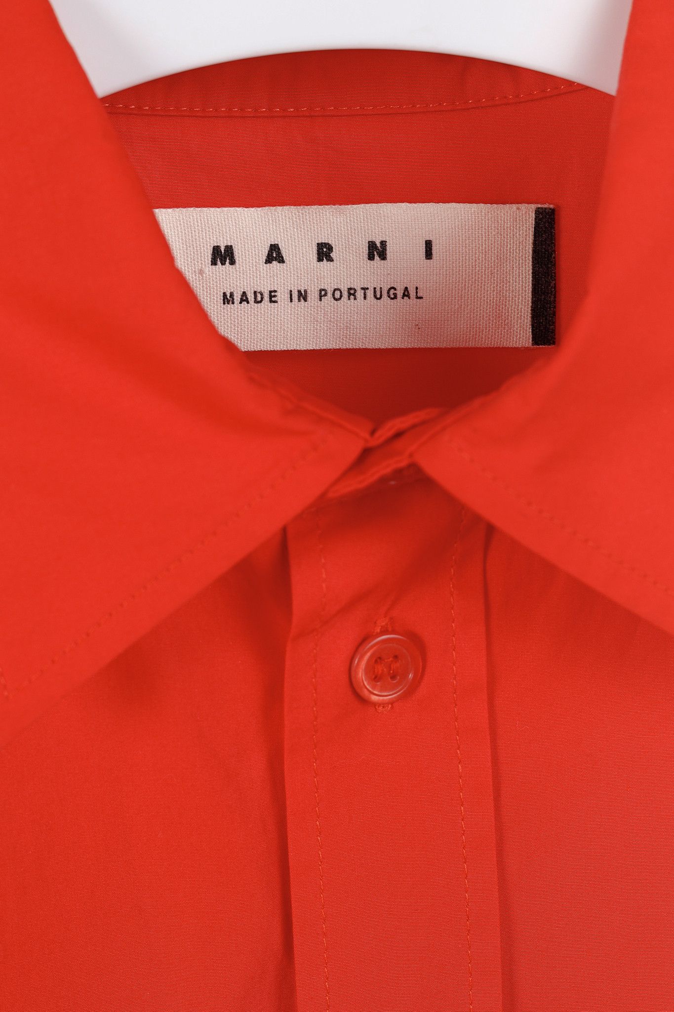 Marni Marni Red Cotton Poplin Short-Sleeve Shirt Dress Size M / US 6-8 / IT 42-44 - 4 Thumbnail