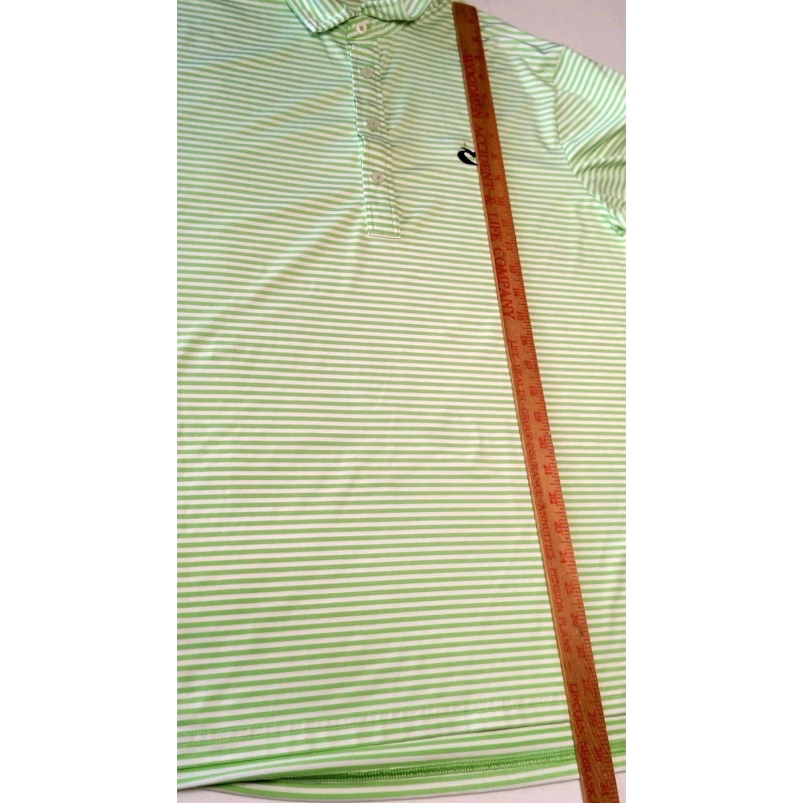 RLX Ralph Lauren Ralph Lauren RLX Polo Shirt Men L Green White Stripe Caves Valley Golf Club Embroidered Golf Polo Shirt Size US L / EU 52-54 / 3 - 6 Thumbnail