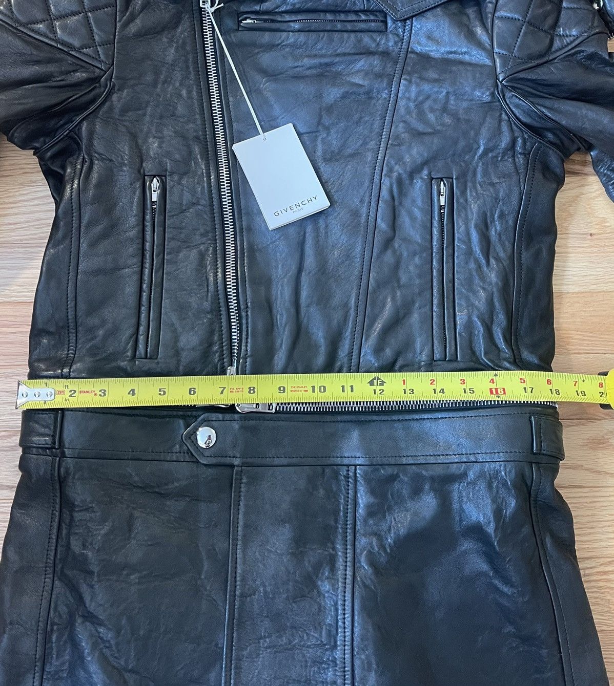Givenchy NEW Givenchy Long Lambskin Moto Coat: Zip off hood Size US M / EU 48-50 / 2 - 5 Thumbnail