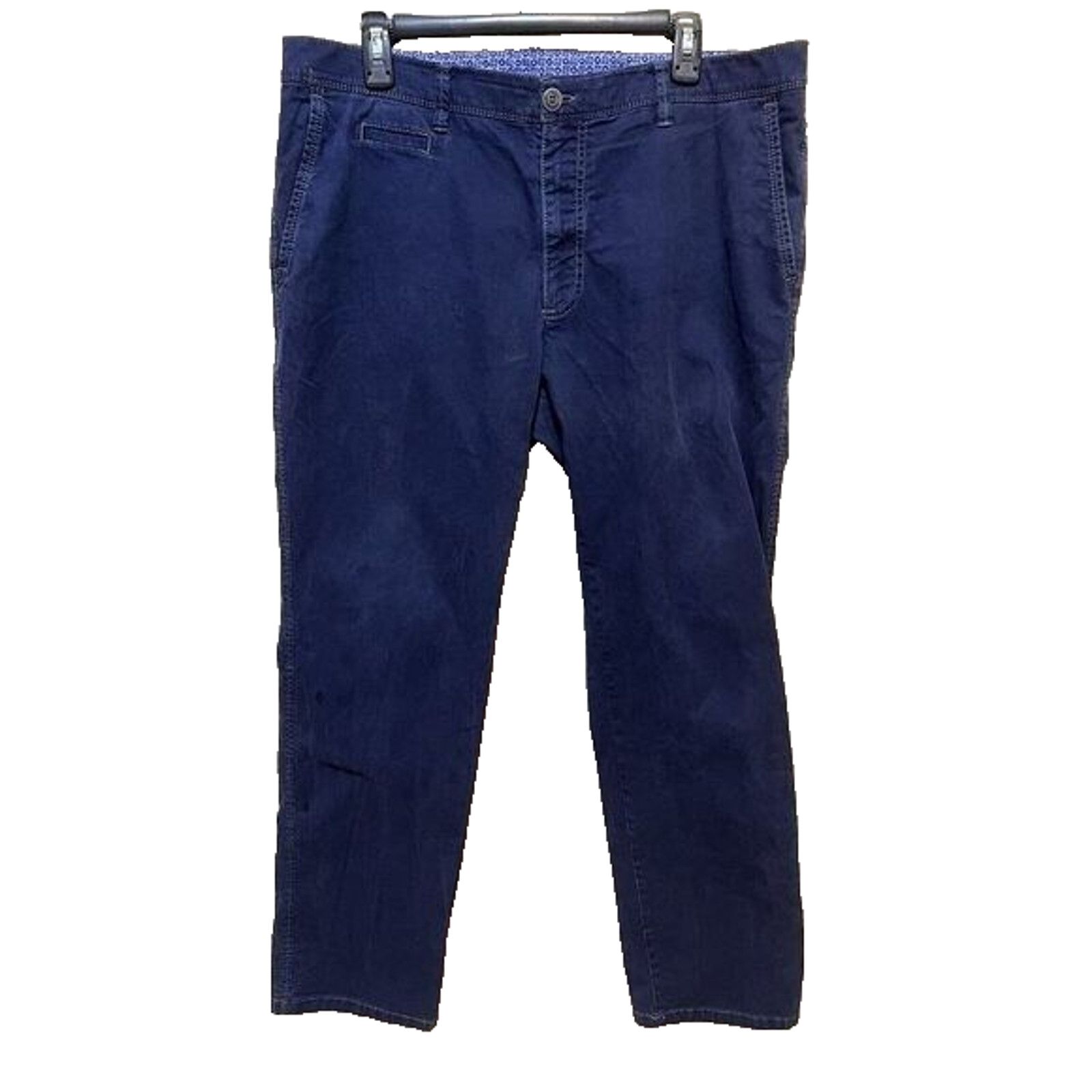 Bugatti Bugatti men's wide waist blue pants navy Size 33 A000197 Size US 33 - 2 Thumbnail