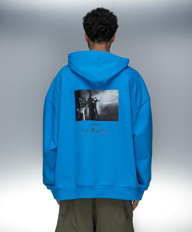 Juun.J o1mris0824 Print Hoodie in Blue Size US M / EU 48-50 / 2 - 6 Thumbnail