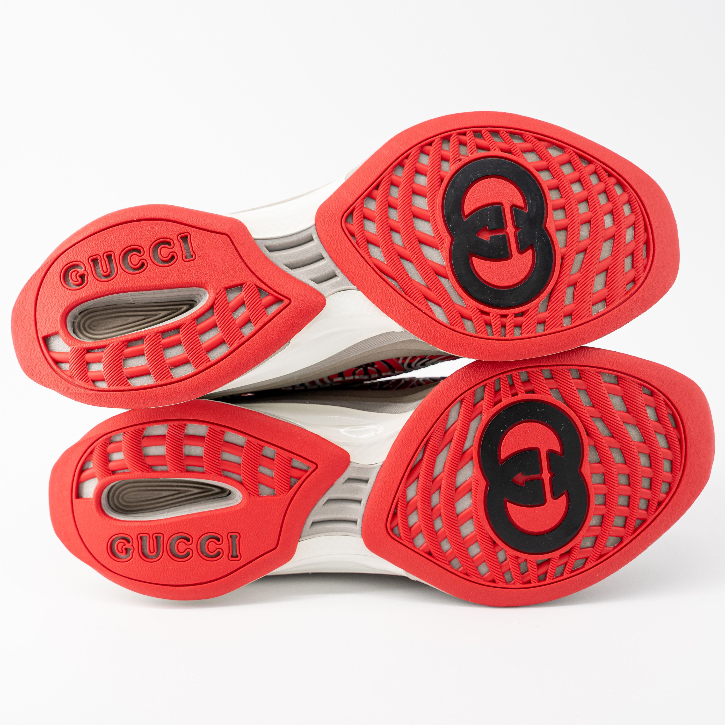 Gucci 12G - Gucci Run Sneaker Black Red GG Size US 12.5 / EU 45-46 - 5 Thumbnail