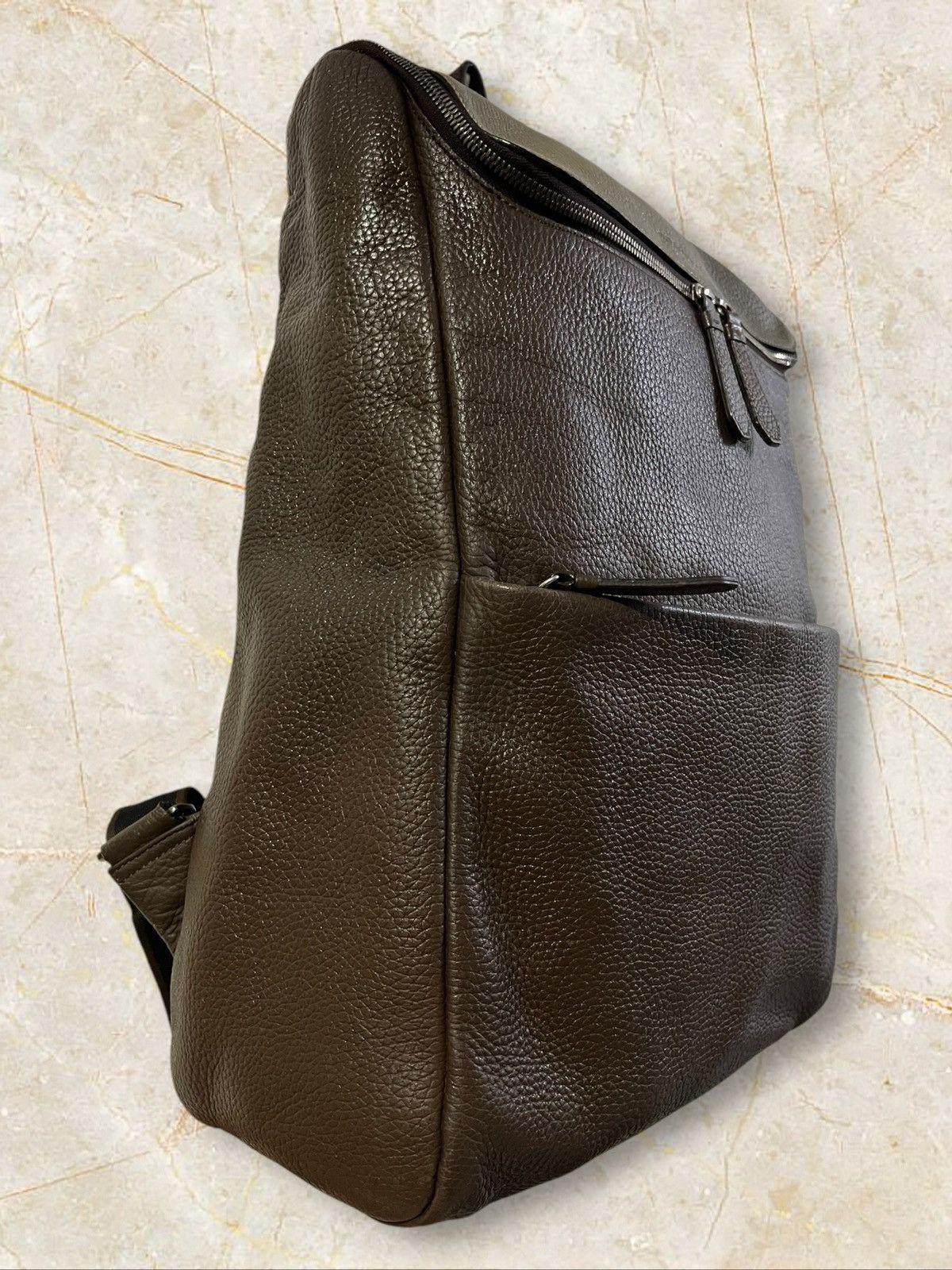 Bruno Magli Bruno Magli Paco Pebble Leather Casual Backpack AW13 Size ONE SIZE - 3 Thumbnail