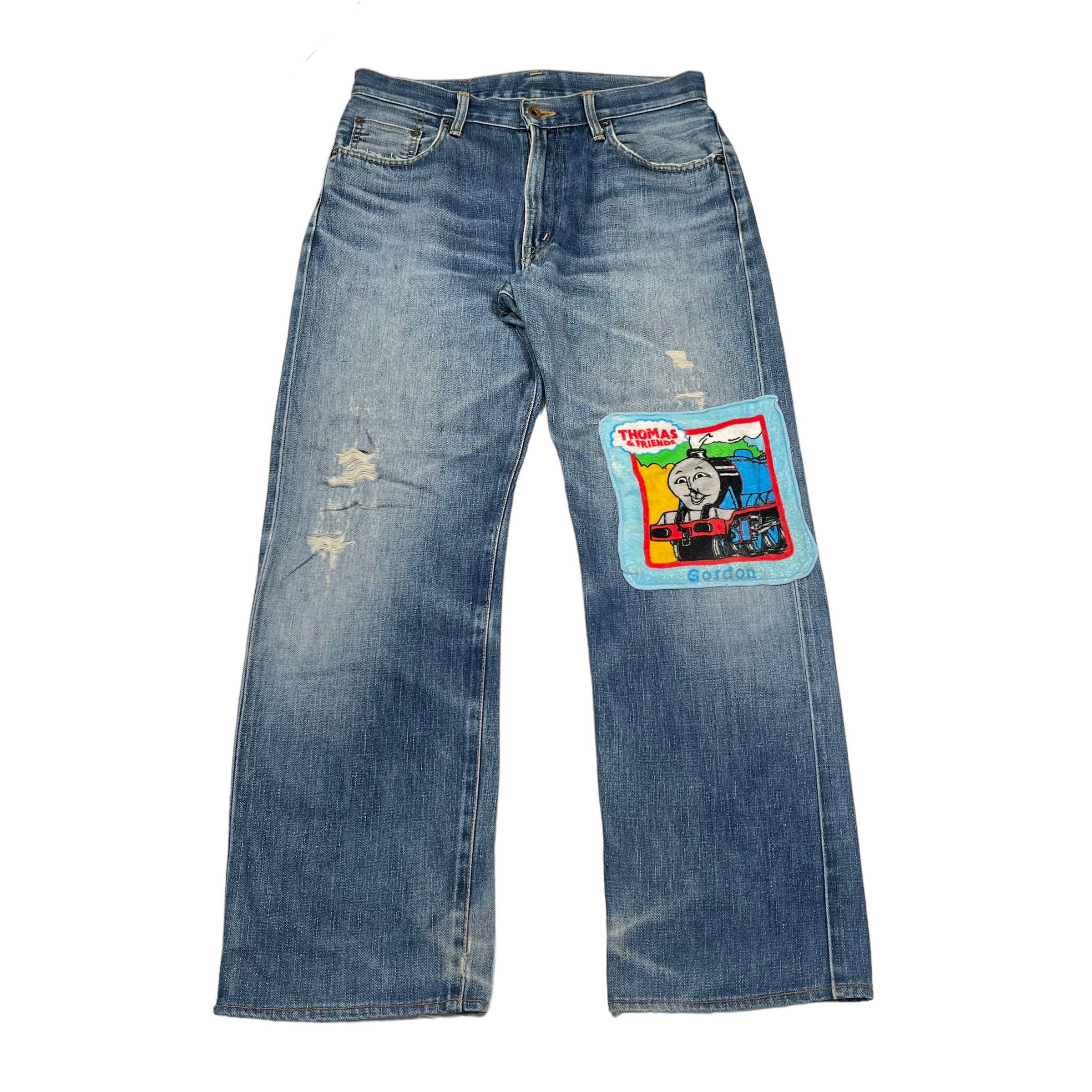 Edwin × Vintage Vintage 1980s Edwin 505 Selvedge Washed Distressed Jeans Size US 30 / EU 46 - 1 Thumbnail
