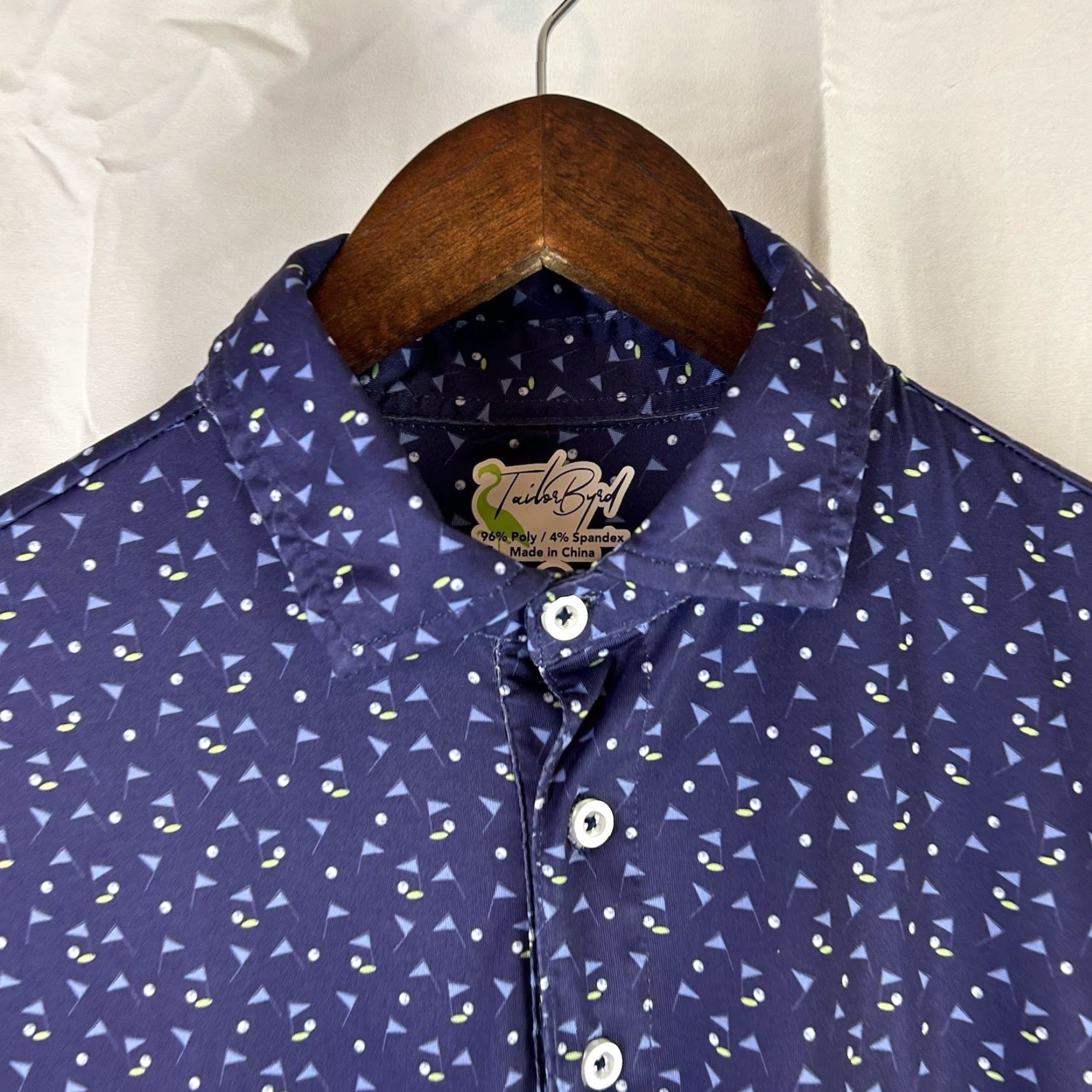 Tailorbyrd TAILORBYRD Golf Polo Shirt Men Medium Short Sleeve Purple All Over Print Polo Size US M / EU 48-50 / 2 - 3 Thumbnail